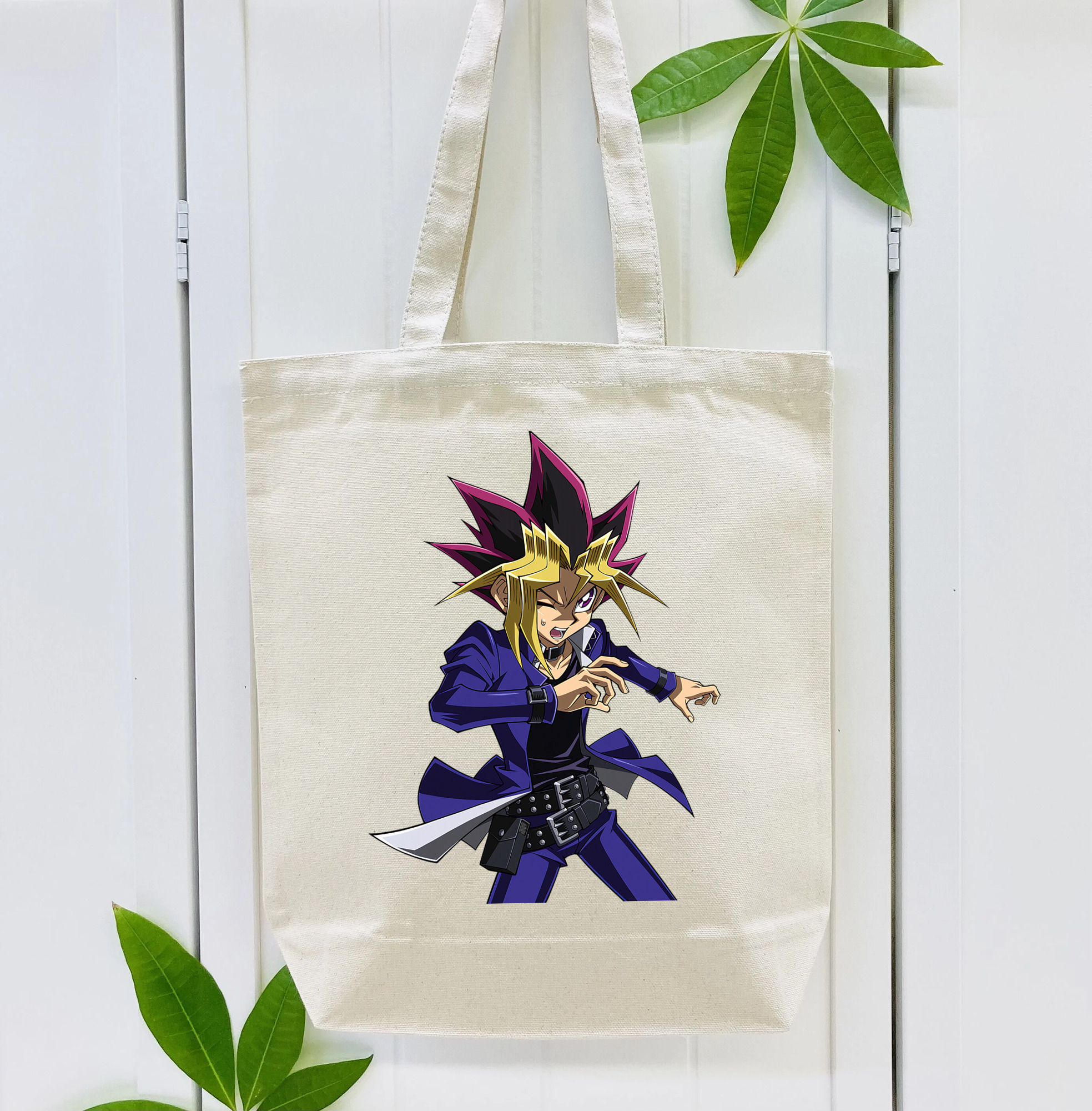 遊☆戯☆王 Yu-Gi-Oh! 縦型キャンバス生地手提げバッグ　トートバッグ