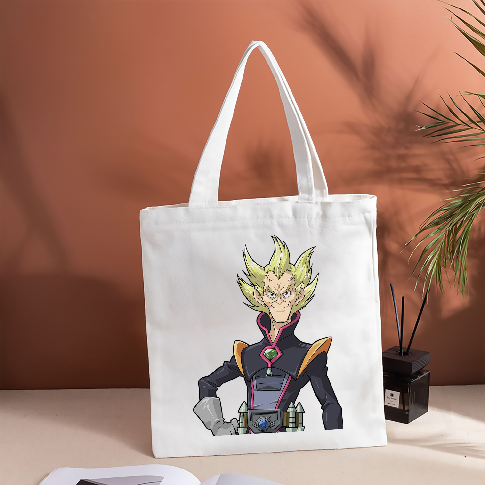 遊☆戯☆王 Yu-Gi-Oh! 縦型キャンバス生地手提げバッグ　トートバッグ
