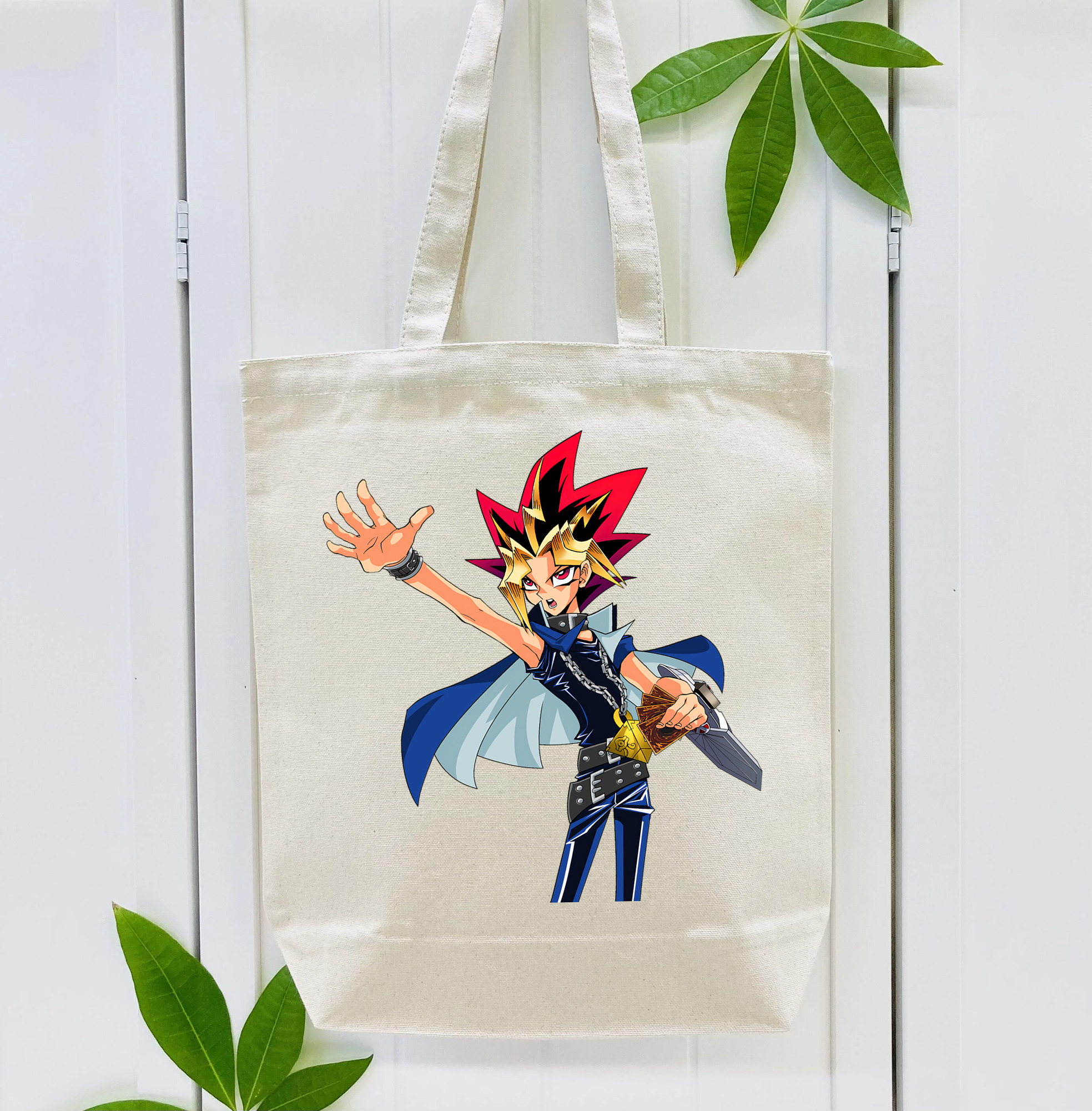 遊☆戯☆王 Yu-Gi-Oh! 縦型キャンバス生地手提げバッグ　トートバッグ