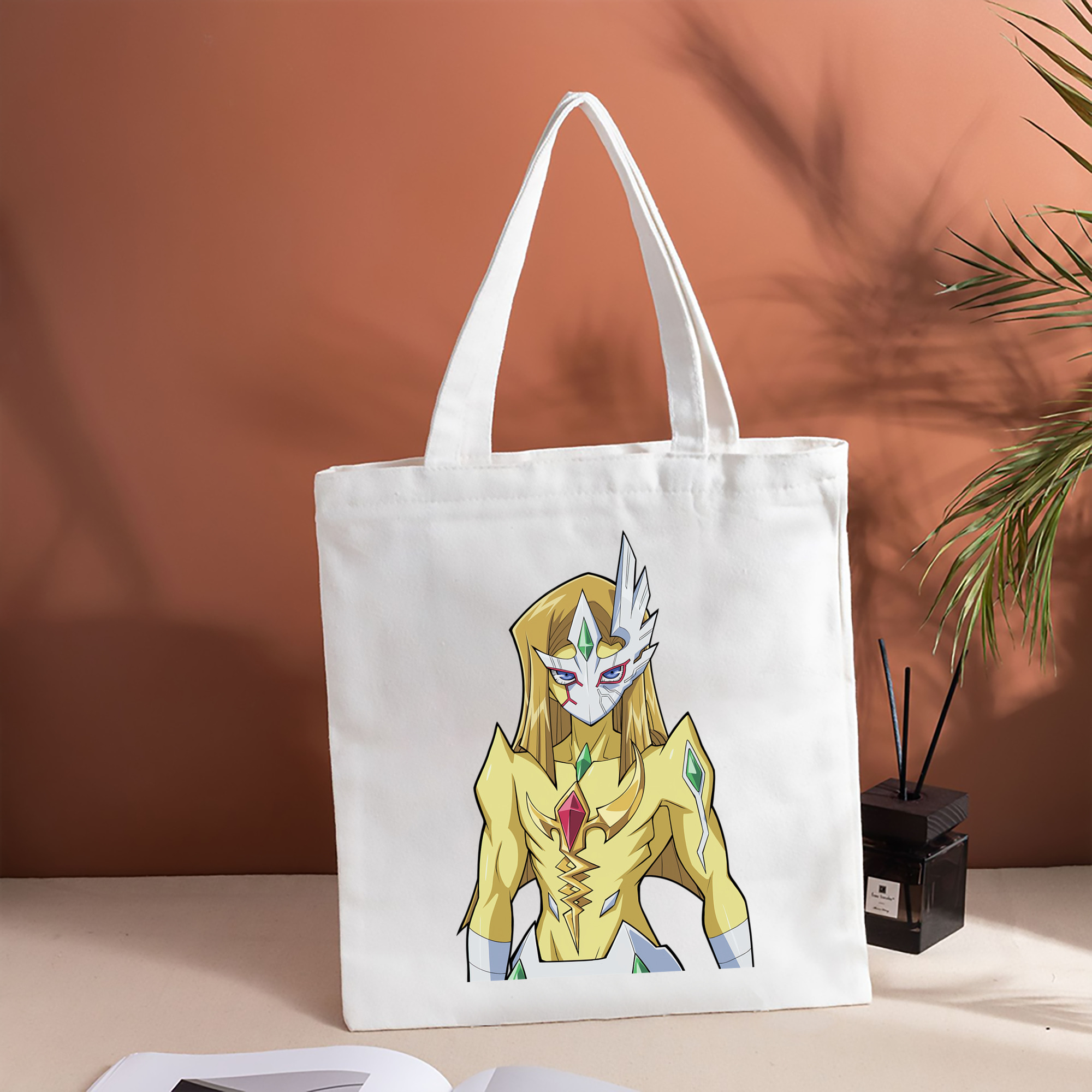 遊☆戯☆王 Yu-Gi-Oh! 縦型キャンバス生地手提げバッグ　トートバッグ