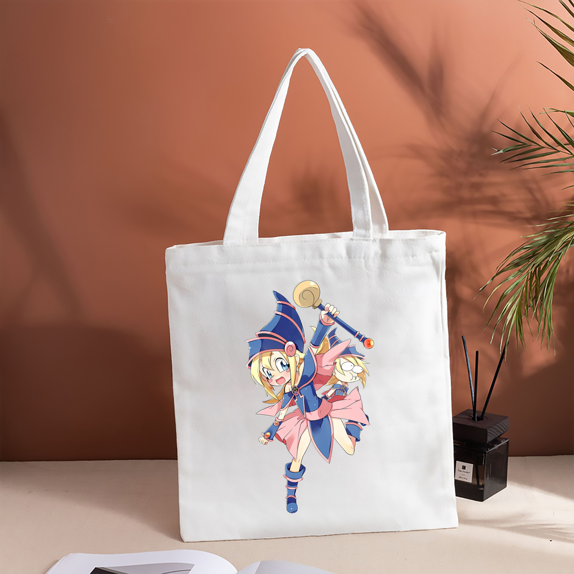 遊☆戯☆王 Yu-Gi-Oh! 縦型キャンバス生地手提げバッグ　トートバッグ