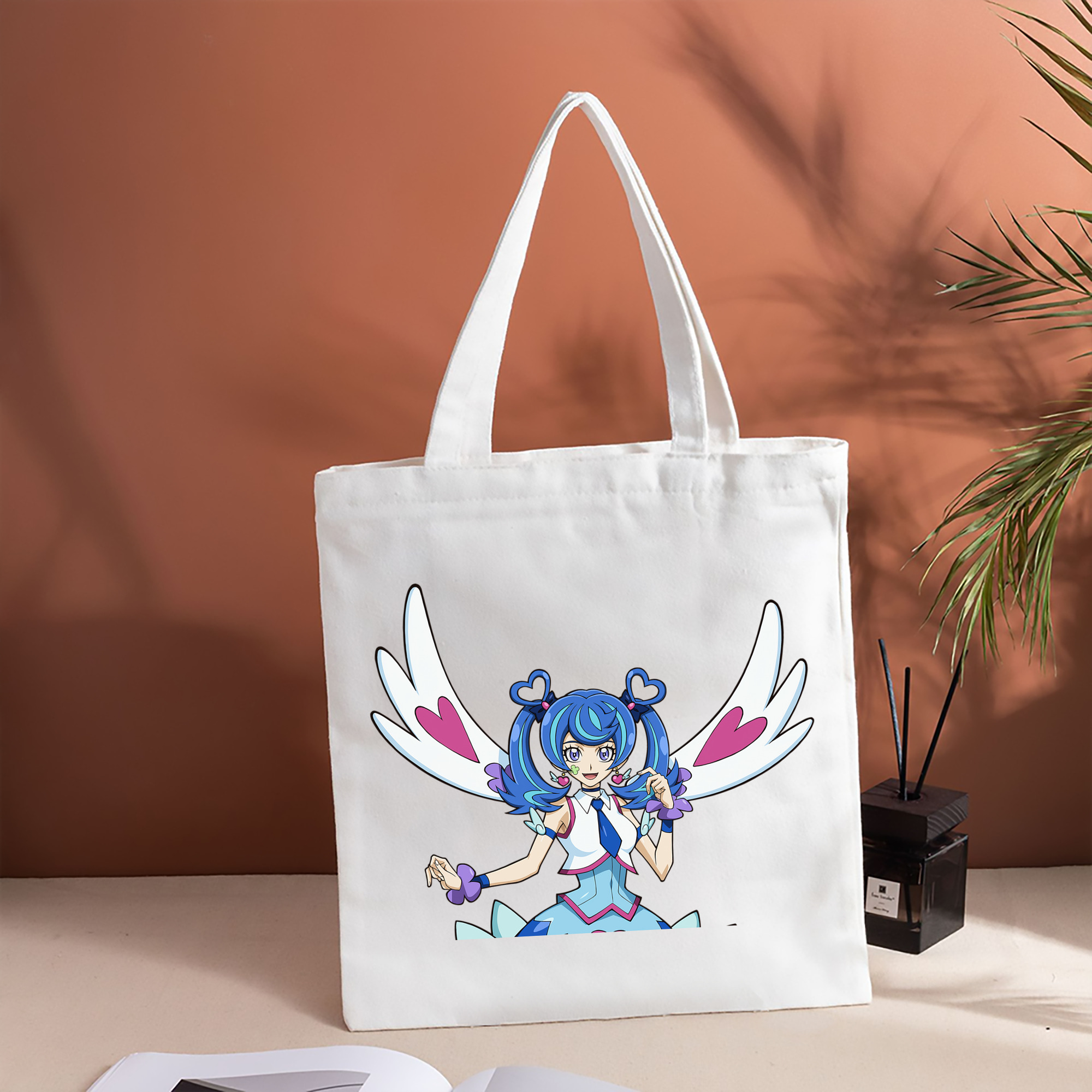 遊☆戯☆王 Yu-Gi-Oh! 縦型キャンバス生地手提げバッグ　トートバッグ