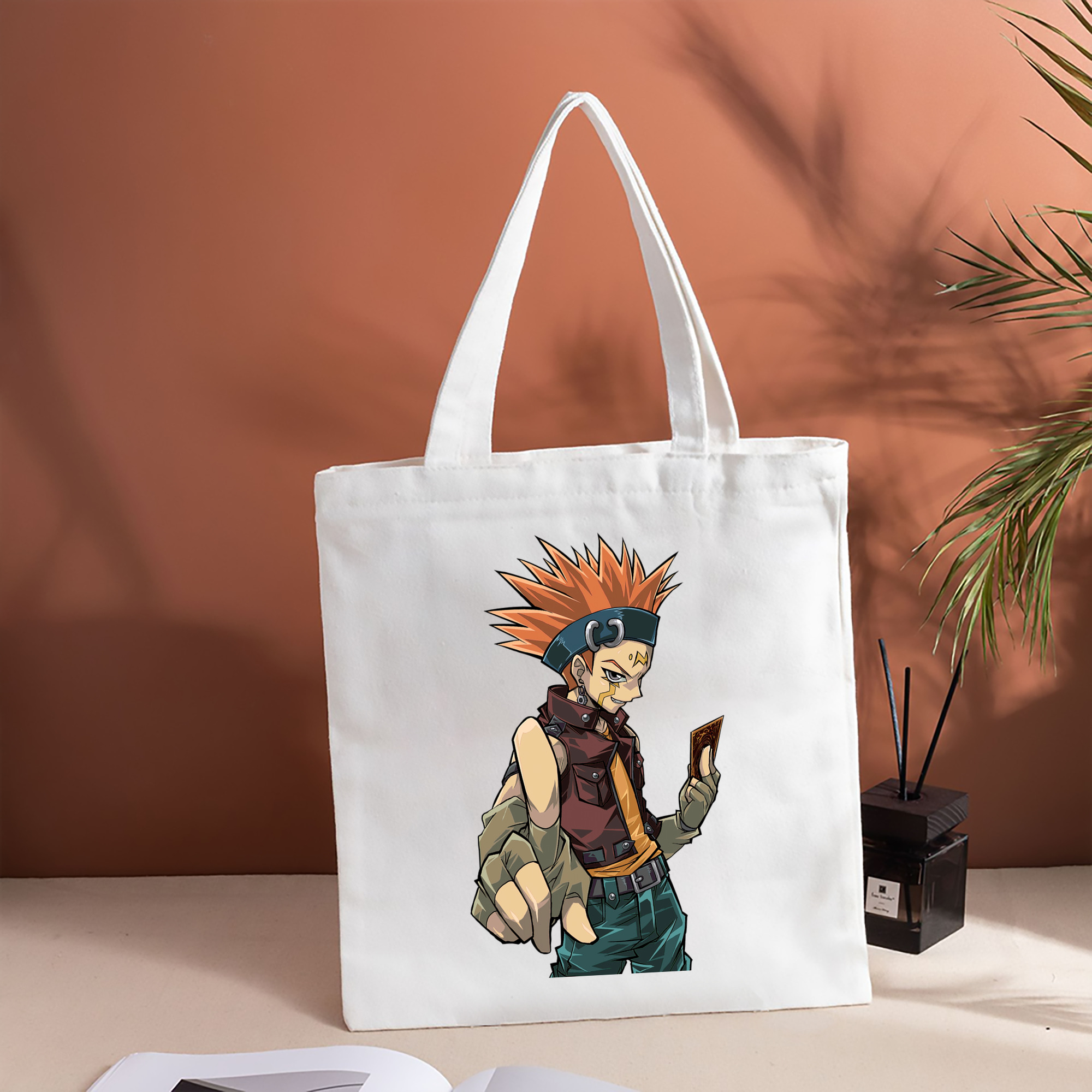 遊☆戯☆王 Yu-Gi-Oh! 縦型キャンバス生地手提げバッグ　トートバッグ