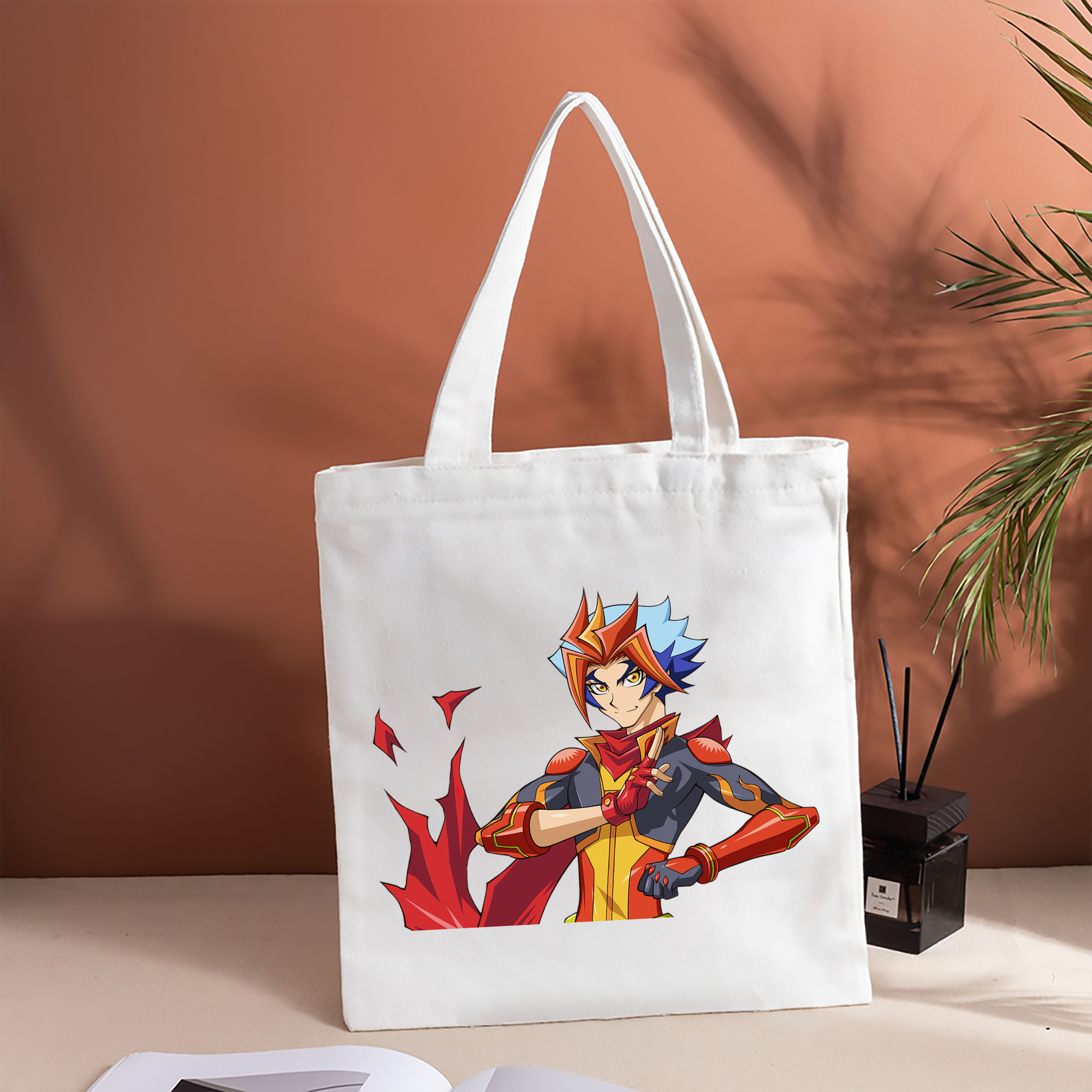 遊☆戯☆王 Yu-Gi-Oh! 縦型キャンバス生地手提げバッグ　トートバッグ