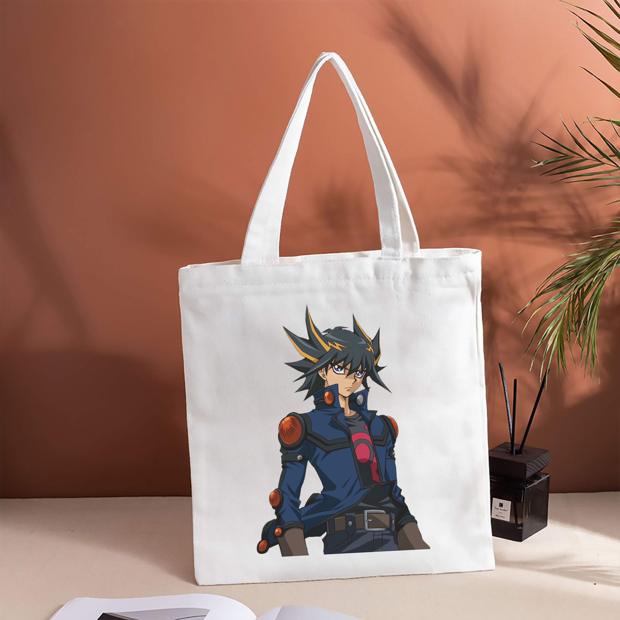 遊☆戯☆王 Yu-Gi-Oh! 縦型キャンバス生地手提げバッグ　トートバッグ