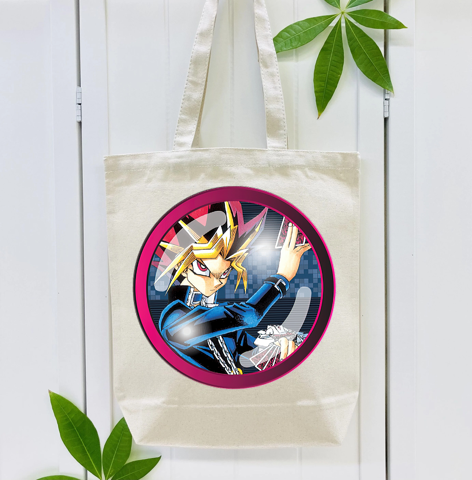 遊☆戯☆王 Yu-Gi-Oh! 縦型キャンバス生地手提げバッグ　トートバッグ