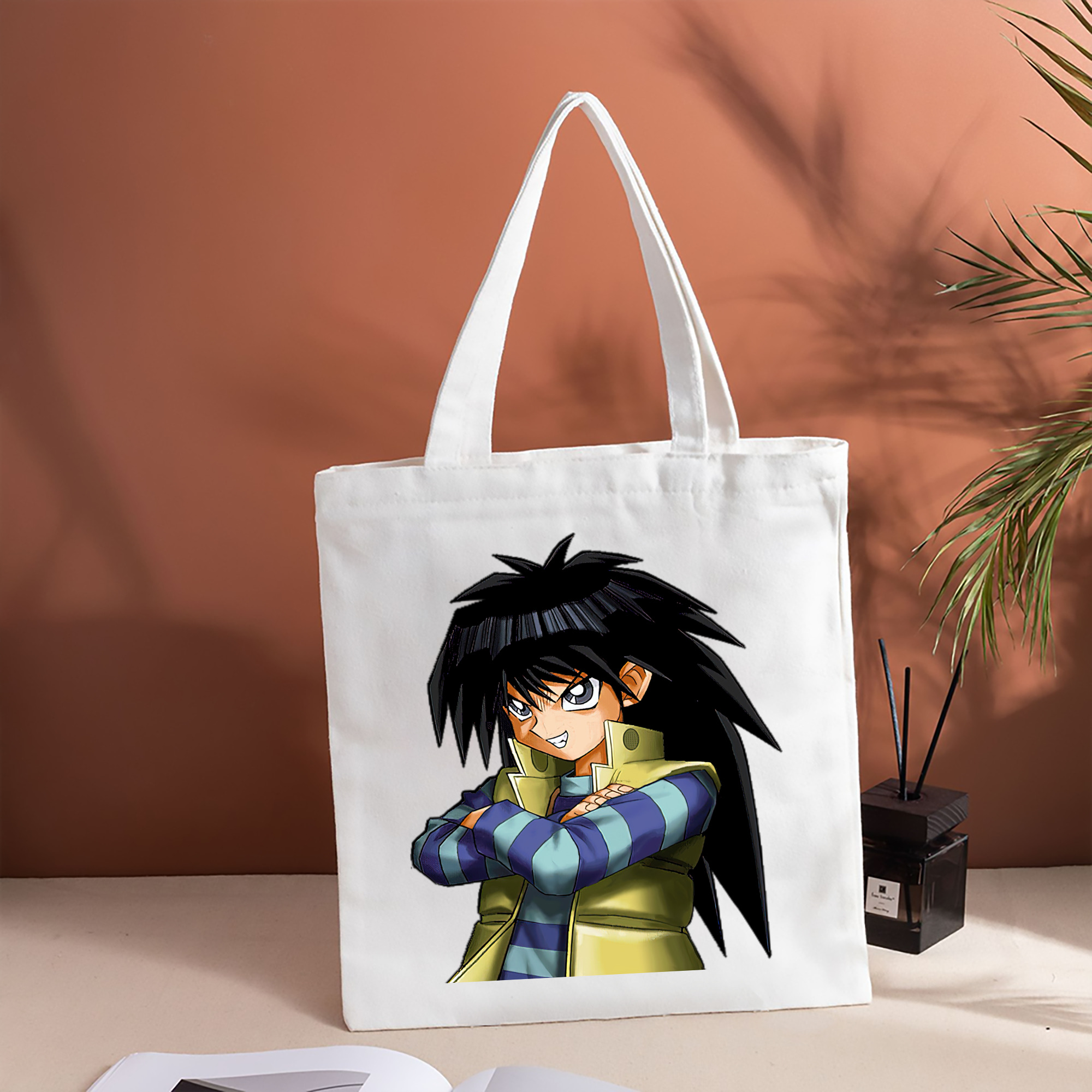 遊☆戯☆王 Yu-Gi-Oh! 縦型キャンバス生地手提げバッグ　トートバッグ