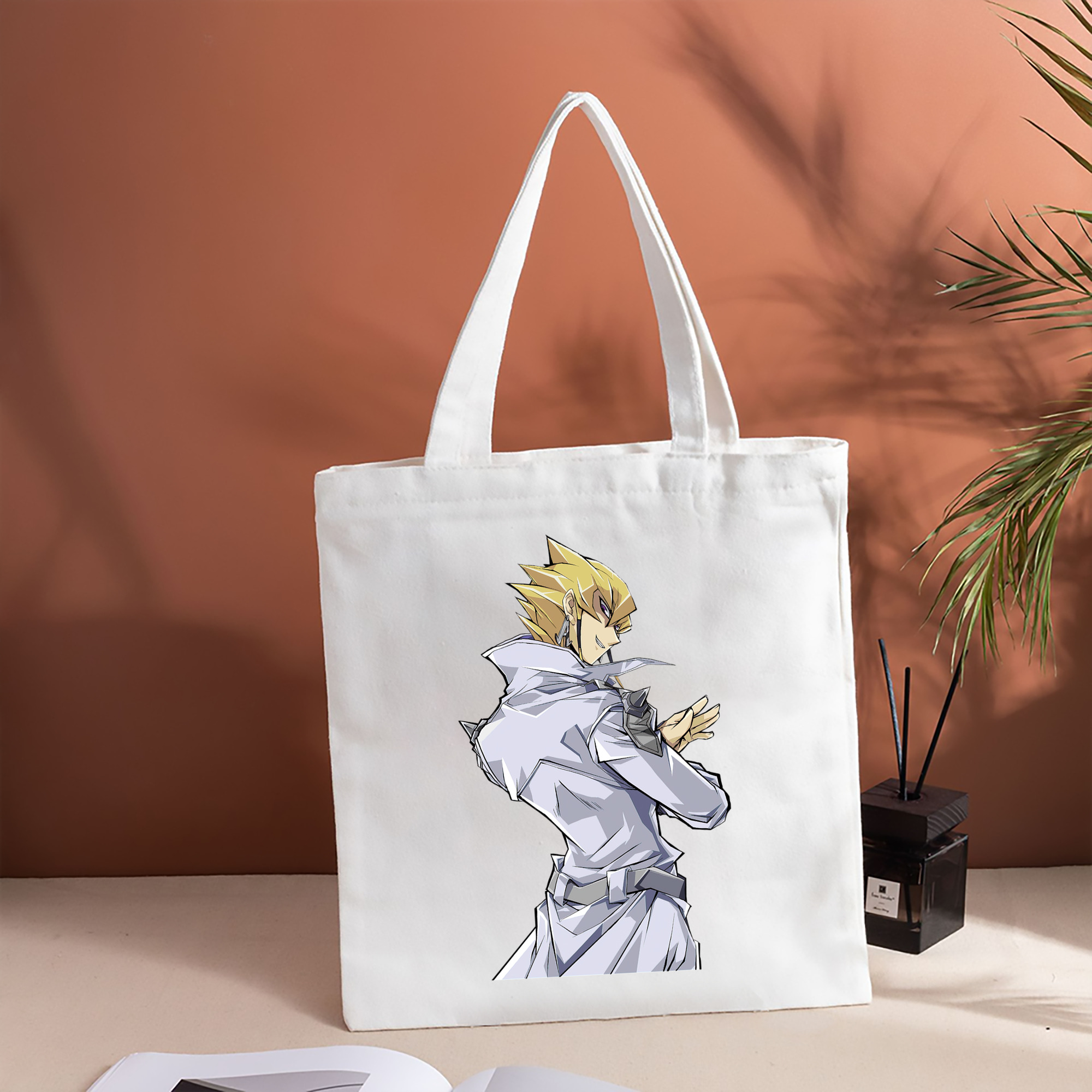 遊☆戯☆王 Yu-Gi-Oh! 縦型キャンバス生地手提げバッグ　トートバッグ