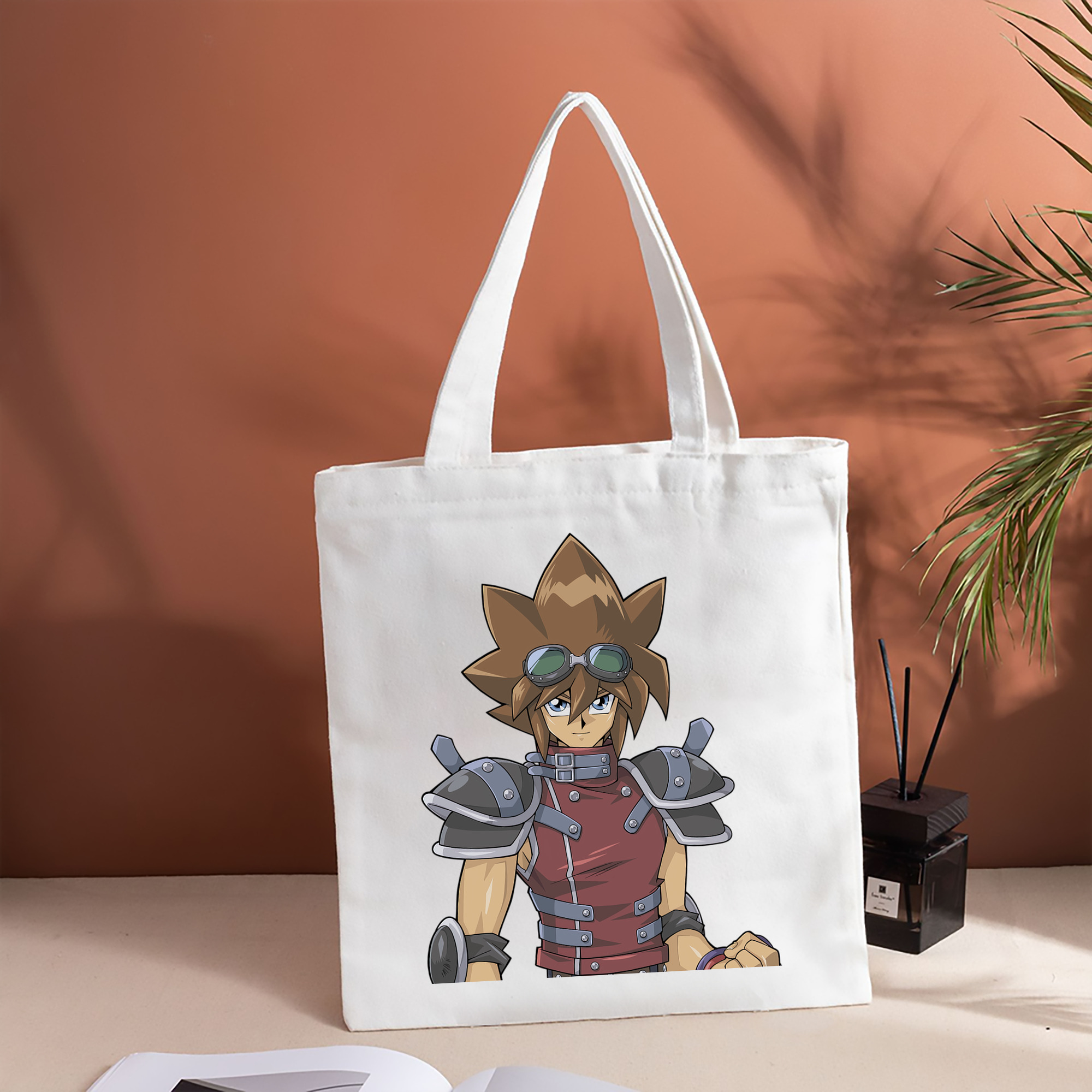 遊☆戯☆王 Yu-Gi-Oh! 縦型キャンバス生地手提げバッグ　トートバッグ