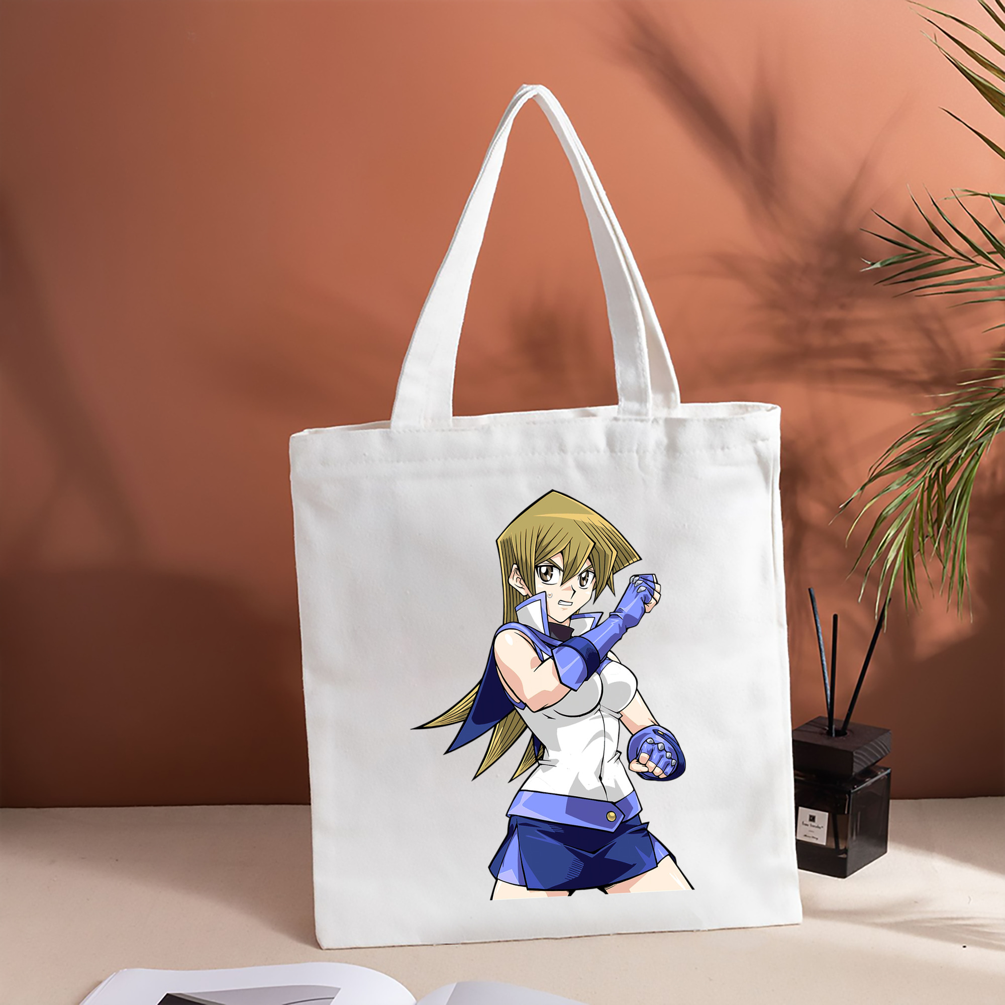 遊☆戯☆王 Yu-Gi-Oh! 縦型キャンバス生地手提げバッグ　トートバッグ