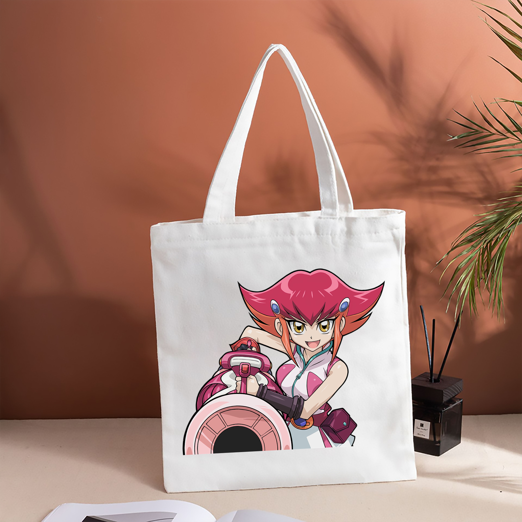遊☆戯☆王 Yu-Gi-Oh! 縦型キャンバス生地手提げバッグ　トートバッグ