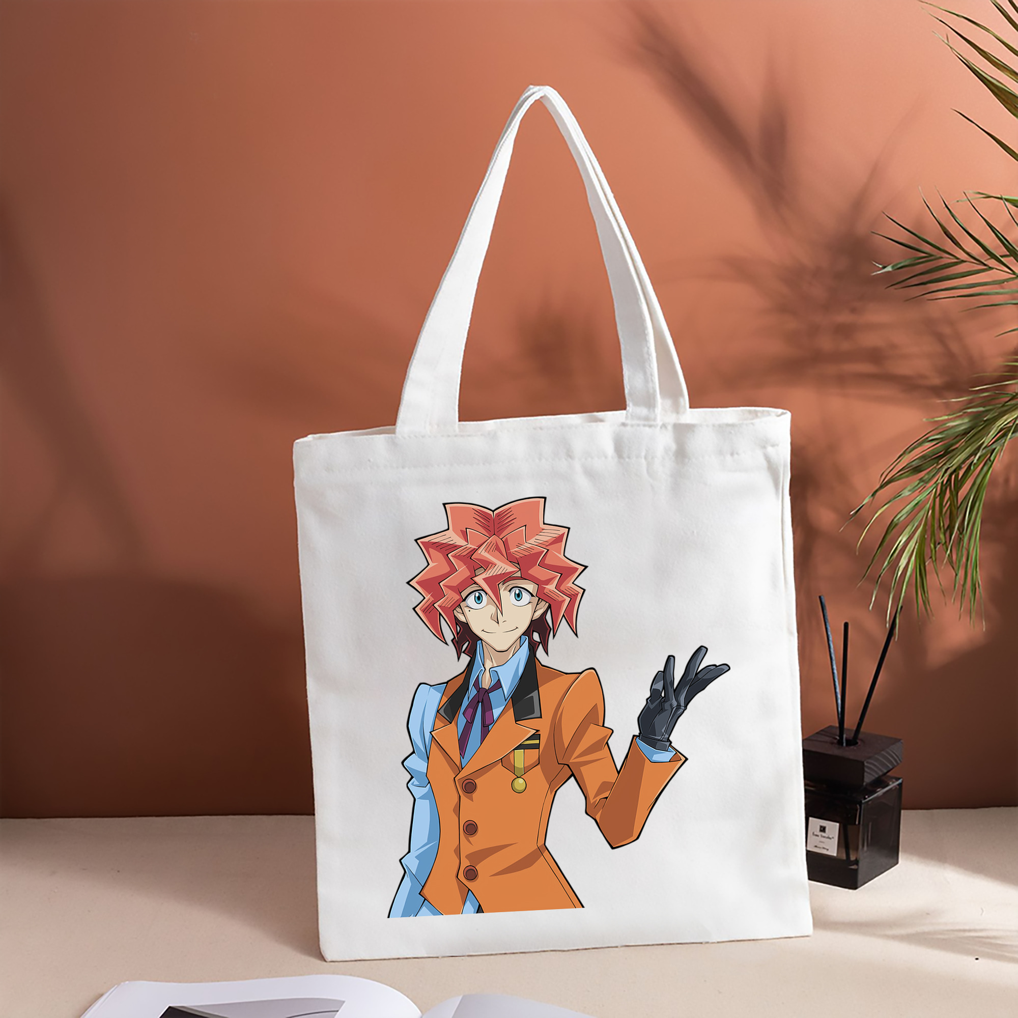 遊☆戯☆王 Yu-Gi-Oh! 縦型キャンバス生地手提げバッグ　トートバッグ