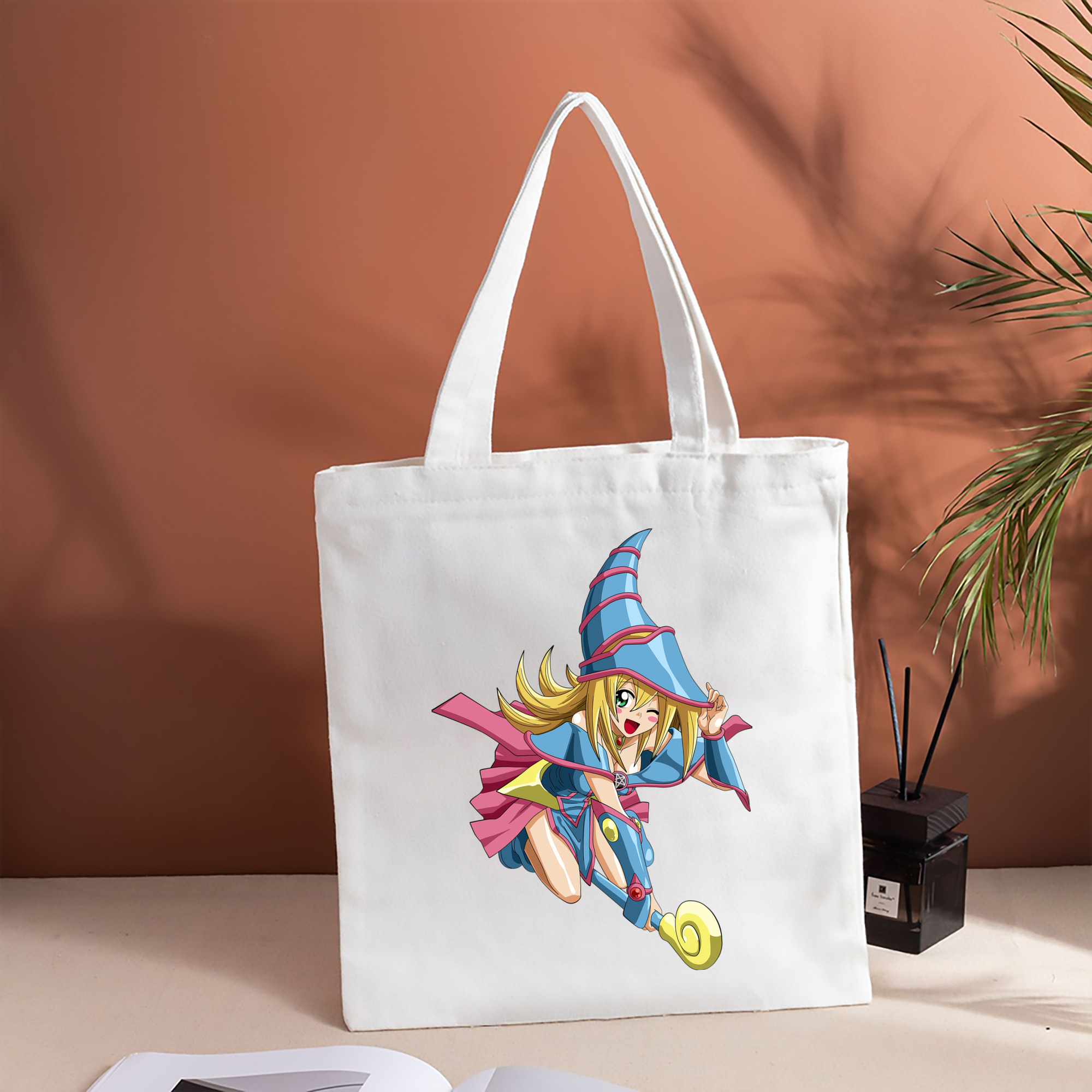 遊☆戯☆王 Yu-Gi-Oh! 縦型キャンバス生地手提げバッグ　トートバッグ