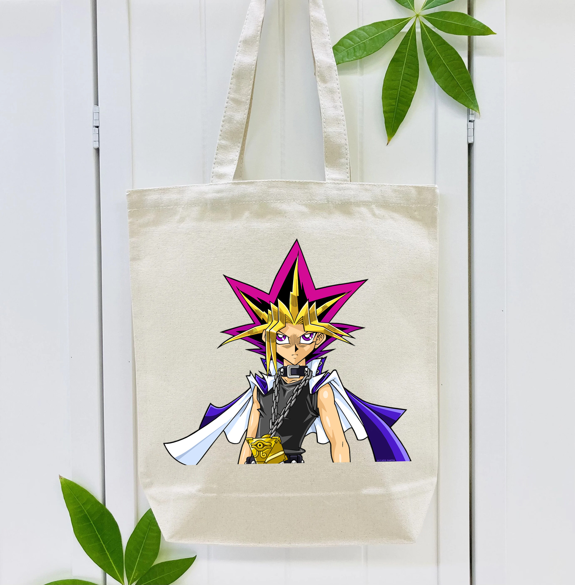 遊☆戯☆王 Yu-Gi-Oh! 縦型キャンバス生地手提げバッグ　トートバッグ