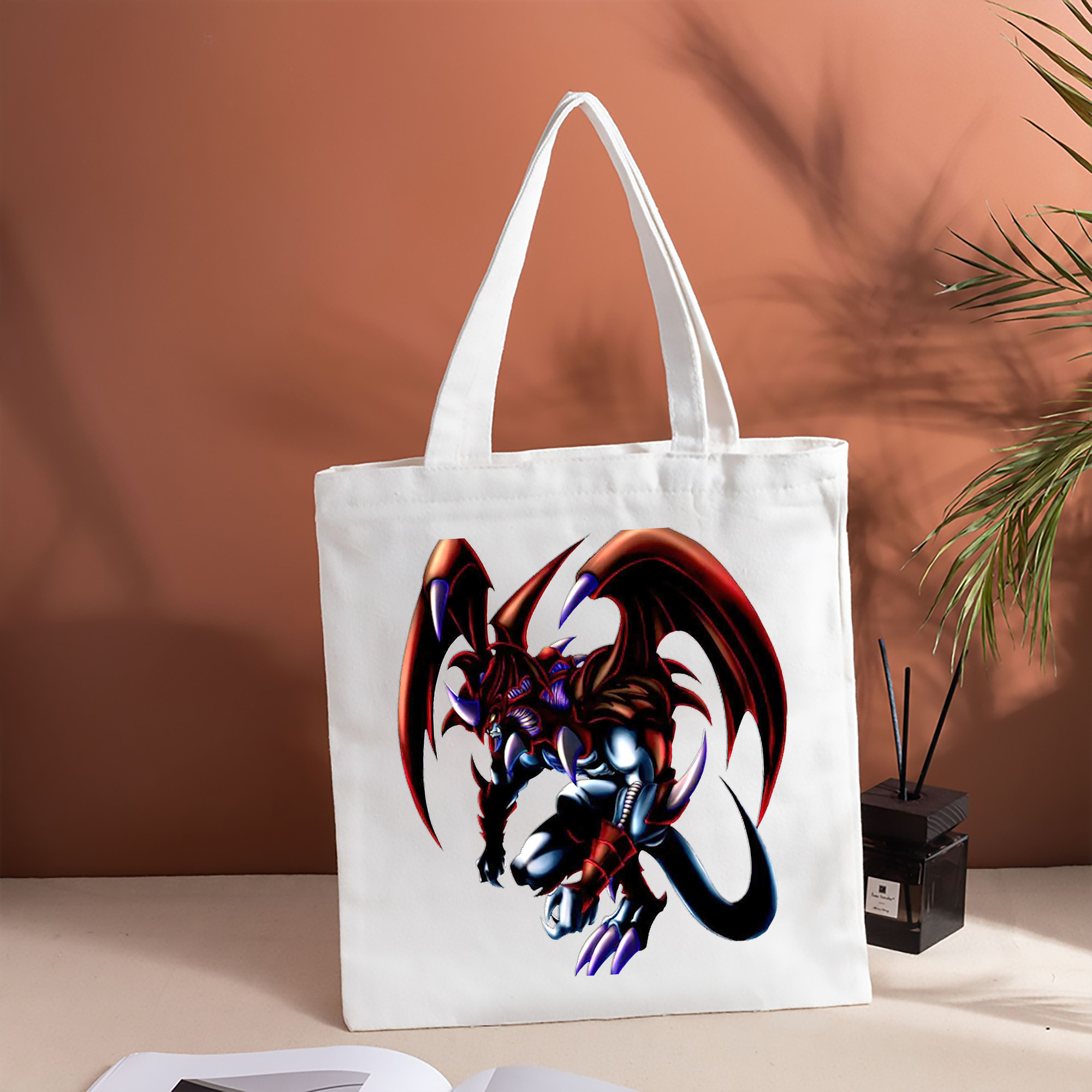 遊☆戯☆王 Yu-Gi-Oh! 縦型キャンバス生地手提げバッグ　トートバッグ