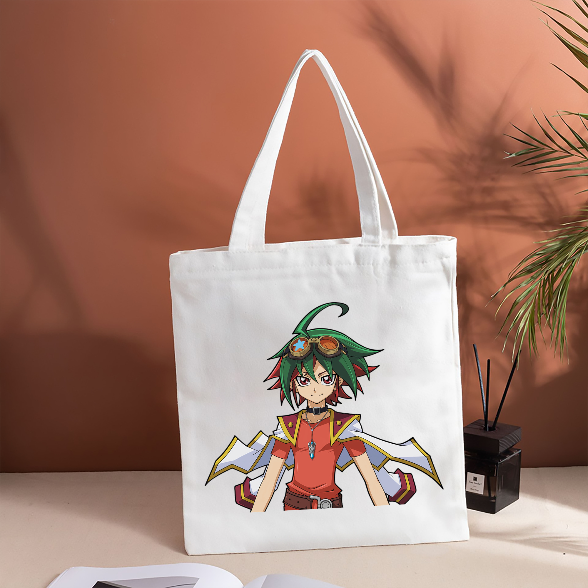 遊☆戯☆王 Yu-Gi-Oh! 縦型キャンバス生地手提げバッグ　トートバッグ