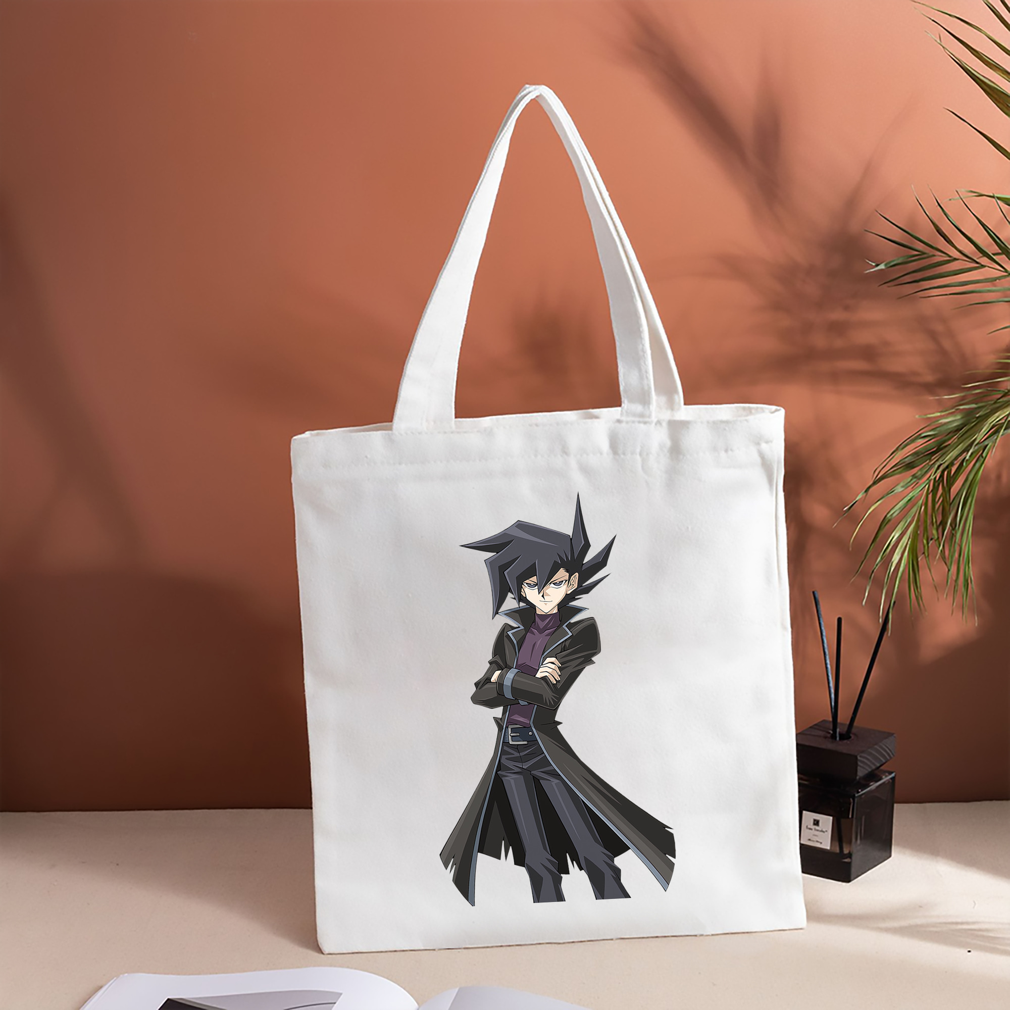 遊☆戯☆王 Yu-Gi-Oh! 縦型キャンバス生地手提げバッグ　トートバッグ
