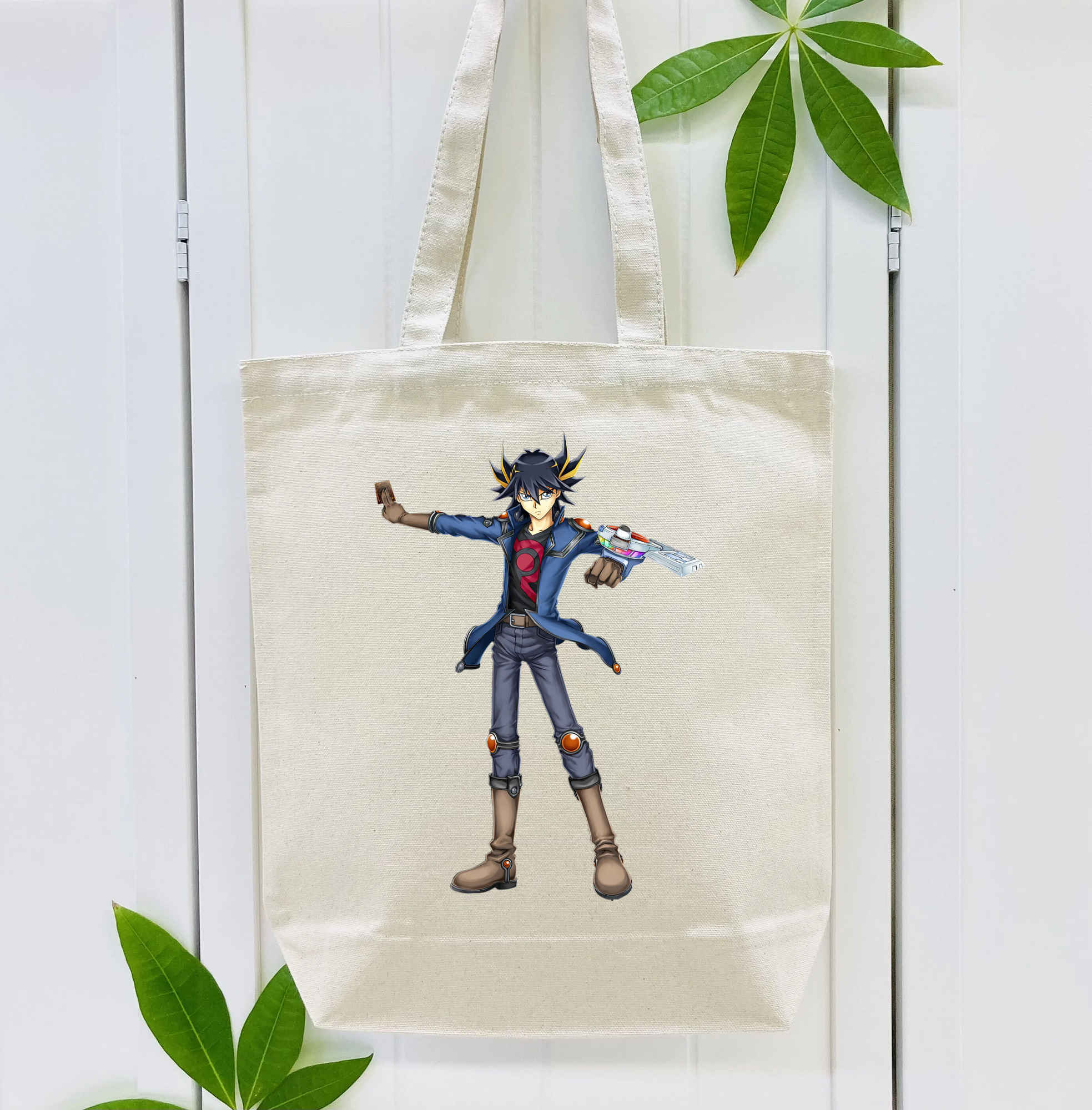遊☆戯☆王 Yu-Gi-Oh! 縦型キャンバス生地手提げバッグ　トートバッグ
