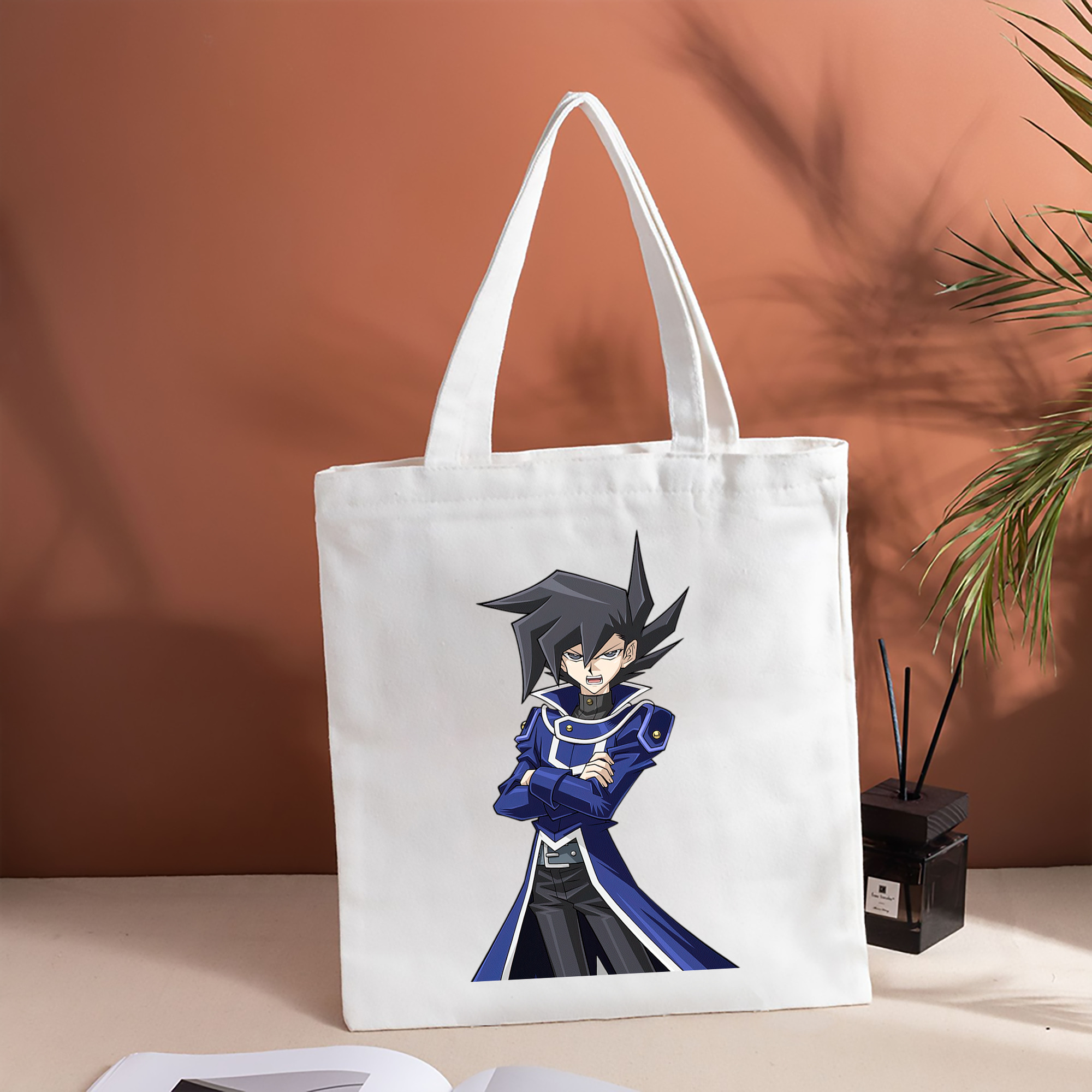 遊☆戯☆王 Yu-Gi-Oh! 縦型キャンバス生地手提げバッグ　トートバッグ