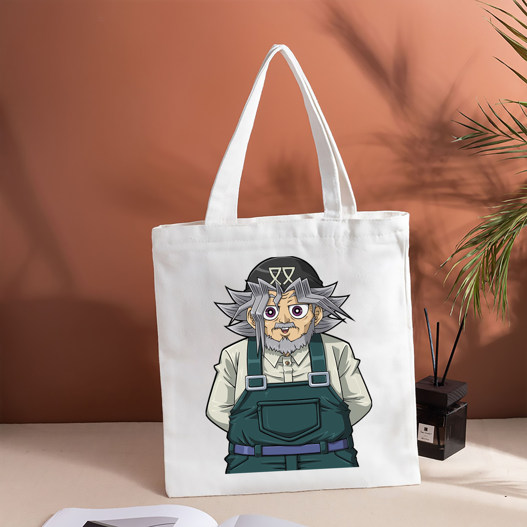 遊☆戯☆王 Yu-Gi-Oh! 縦型キャンバス生地手提げバッグ　トートバッグ
