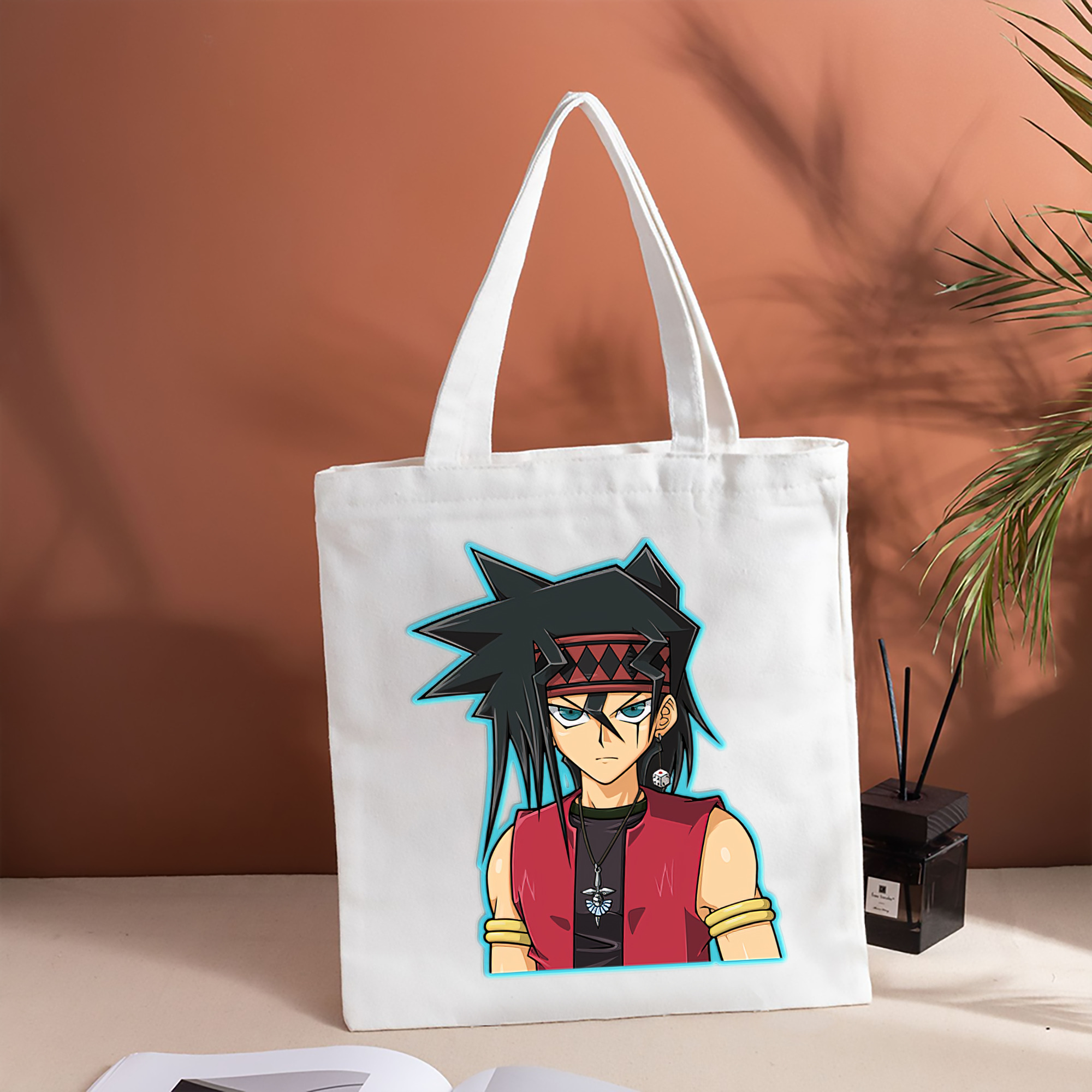 遊☆戯☆王 Yu-Gi-Oh! 縦型キャンバス生地手提げバッグ　トートバッグ