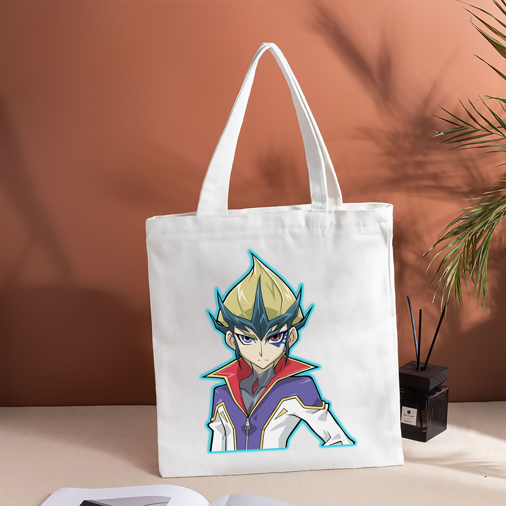 遊☆戯☆王 Yu-Gi-Oh! 縦型キャンバス生地手提げバッグ　トートバッグ