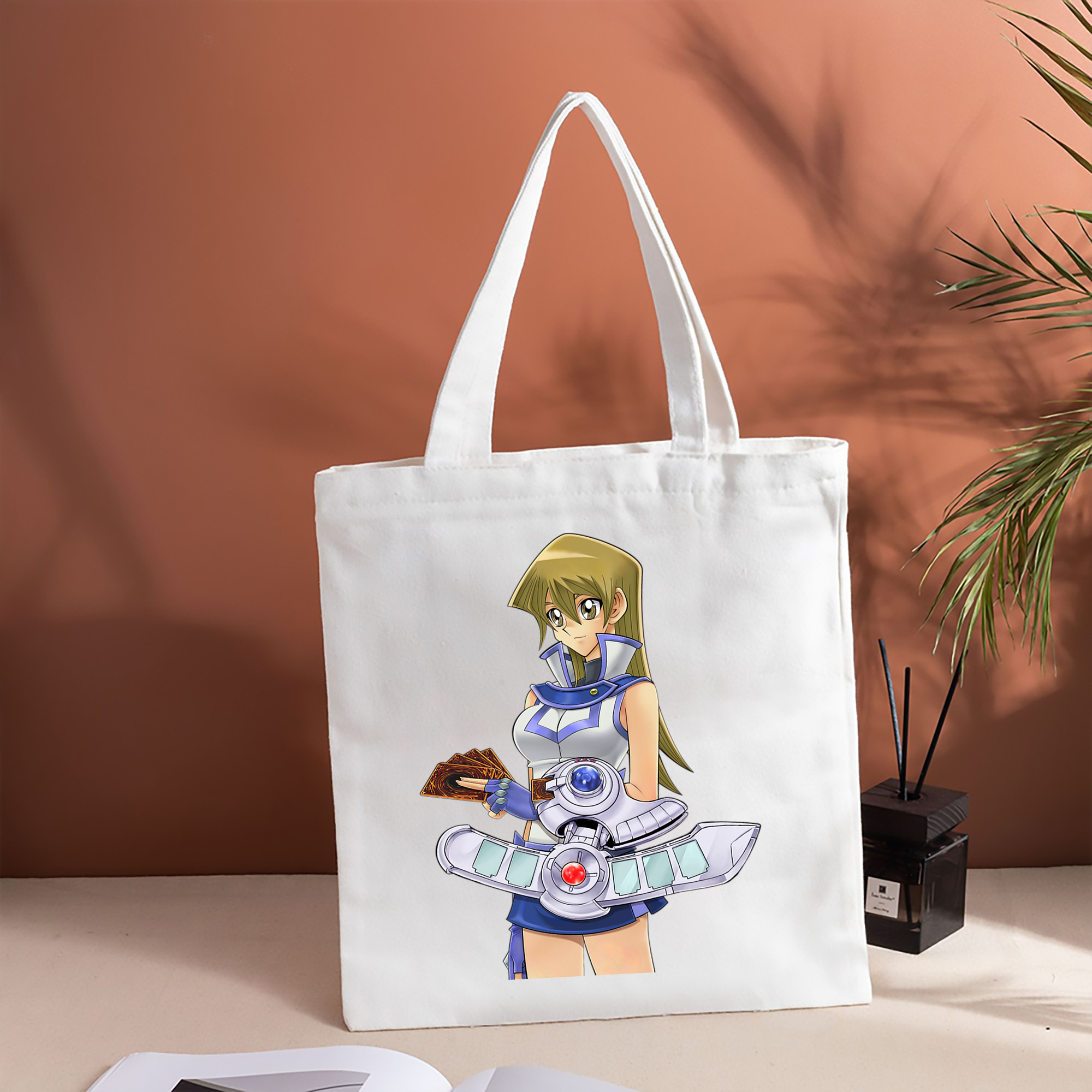 遊☆戯☆王 Yu-Gi-Oh! 縦型キャンバス生地手提げバッグ　トートバッグ