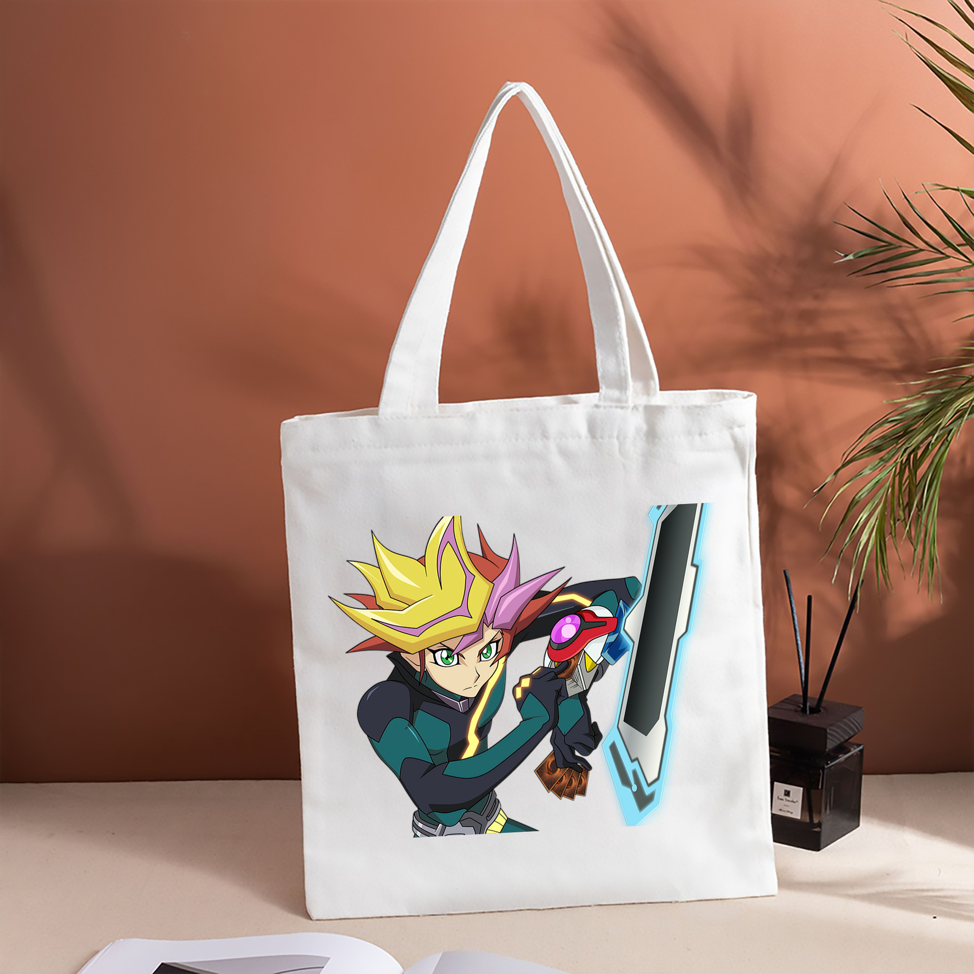 遊☆戯☆王 Yu-Gi-Oh! 縦型キャンバス生地手提げバッグ　トートバッグ