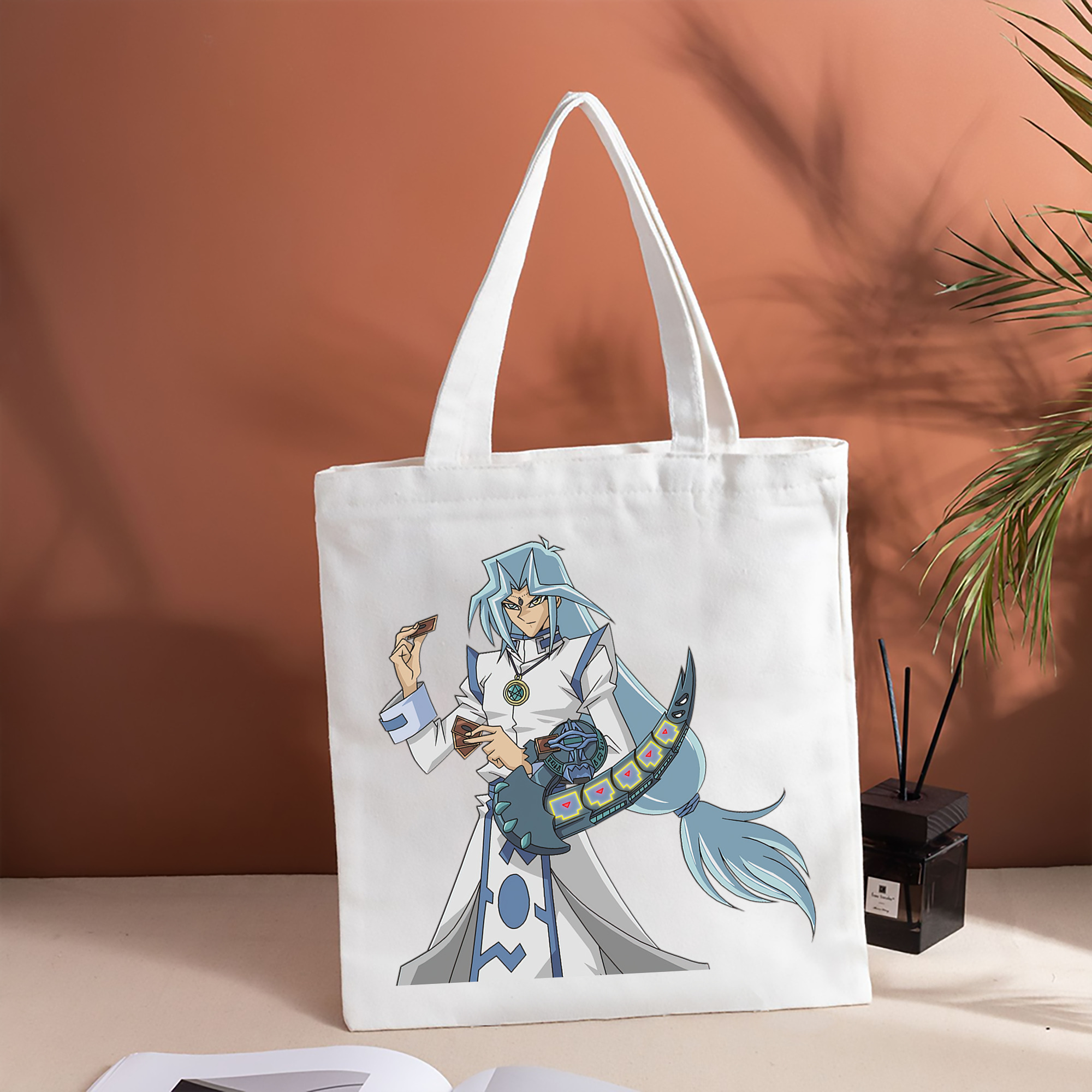 遊☆戯☆王 Yu-Gi-Oh! 縦型キャンバス生地手提げバッグ　トートバッグ
