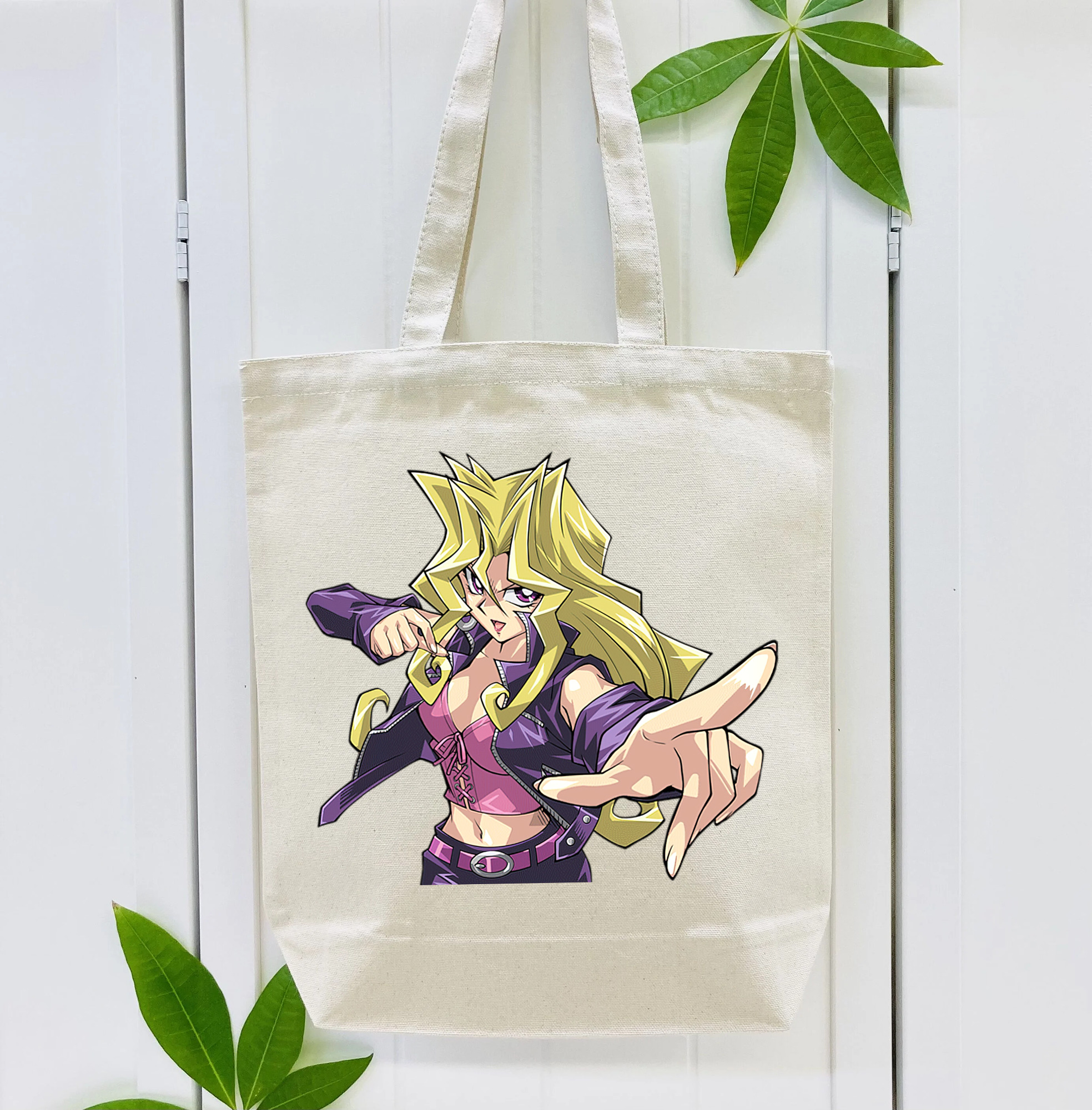 遊☆戯☆王 Yu-Gi-Oh! 縦型キャンバス生地手提げバッグ　トートバッグ
