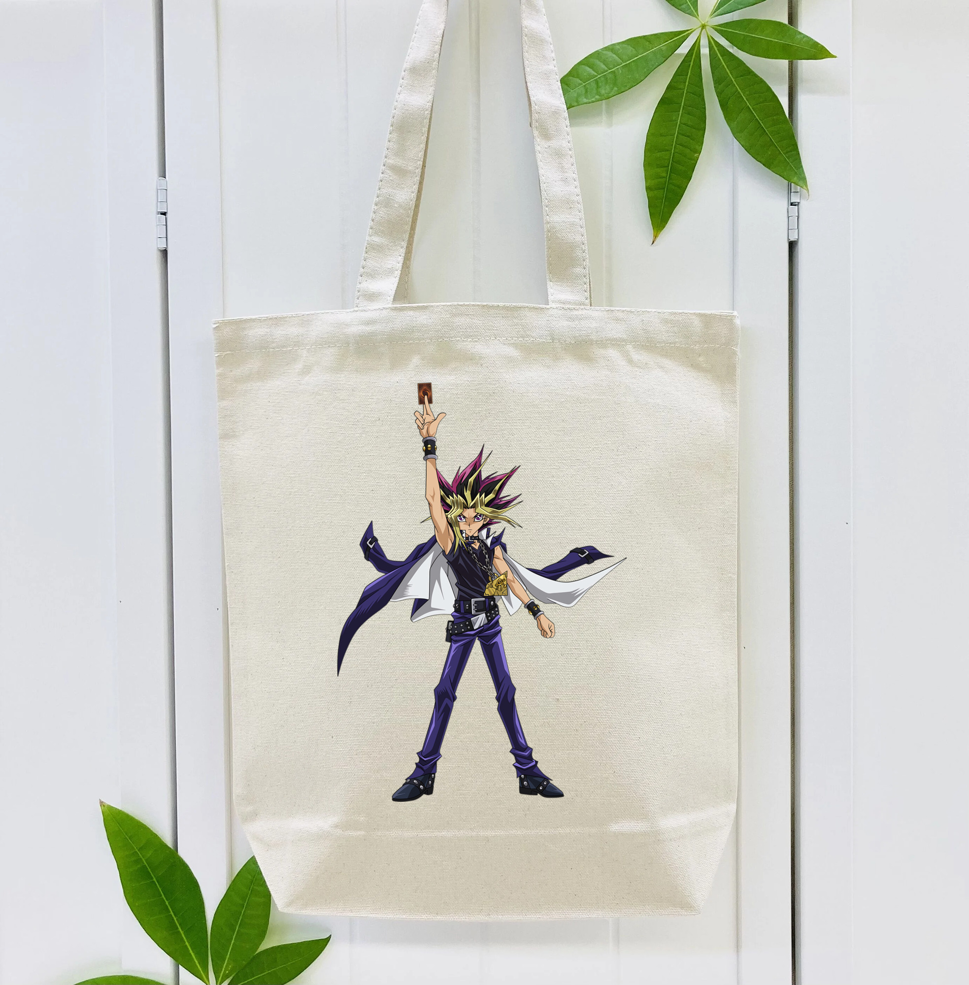 遊☆戯☆王 Yu-Gi-Oh! 縦型キャンバス生地手提げバッグ　トートバッグ