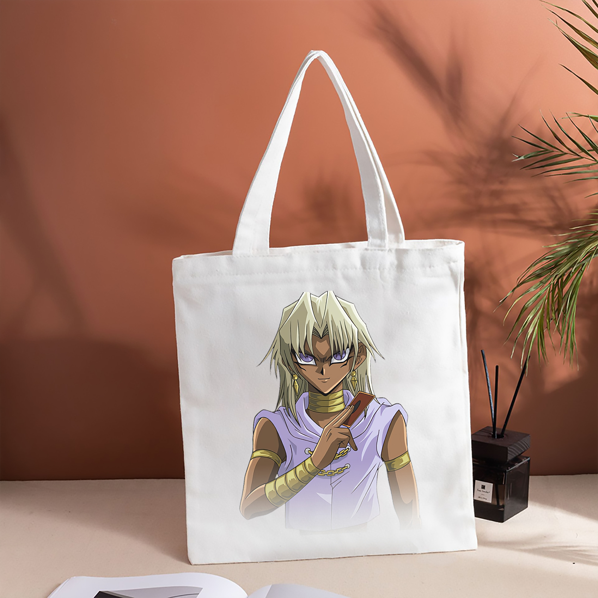 遊☆戯☆王 Yu-Gi-Oh! 縦型キャンバス生地手提げバッグ　トートバッグ