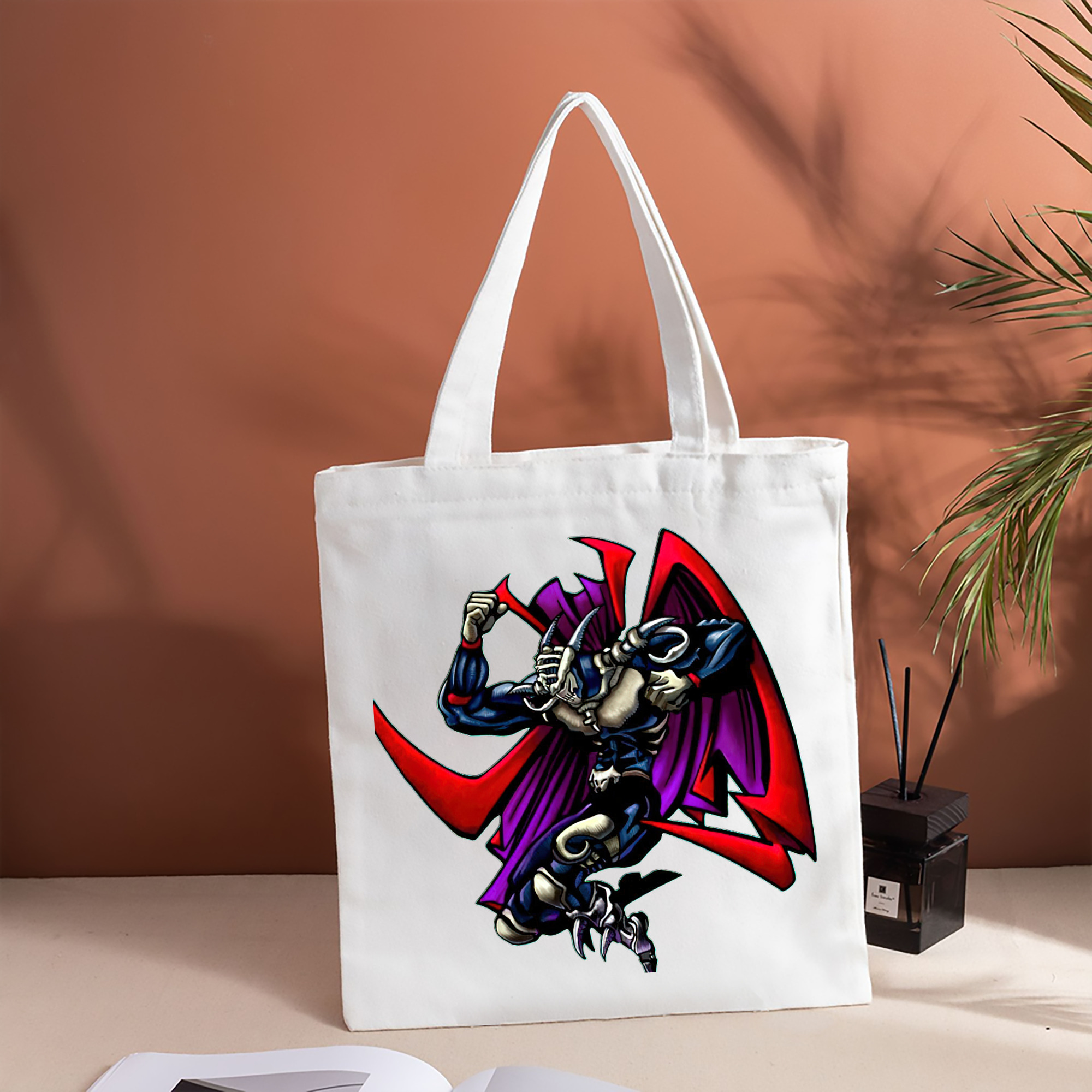 遊☆戯☆王 Yu-Gi-Oh! 縦型キャンバス生地手提げバッグ　トートバッグ