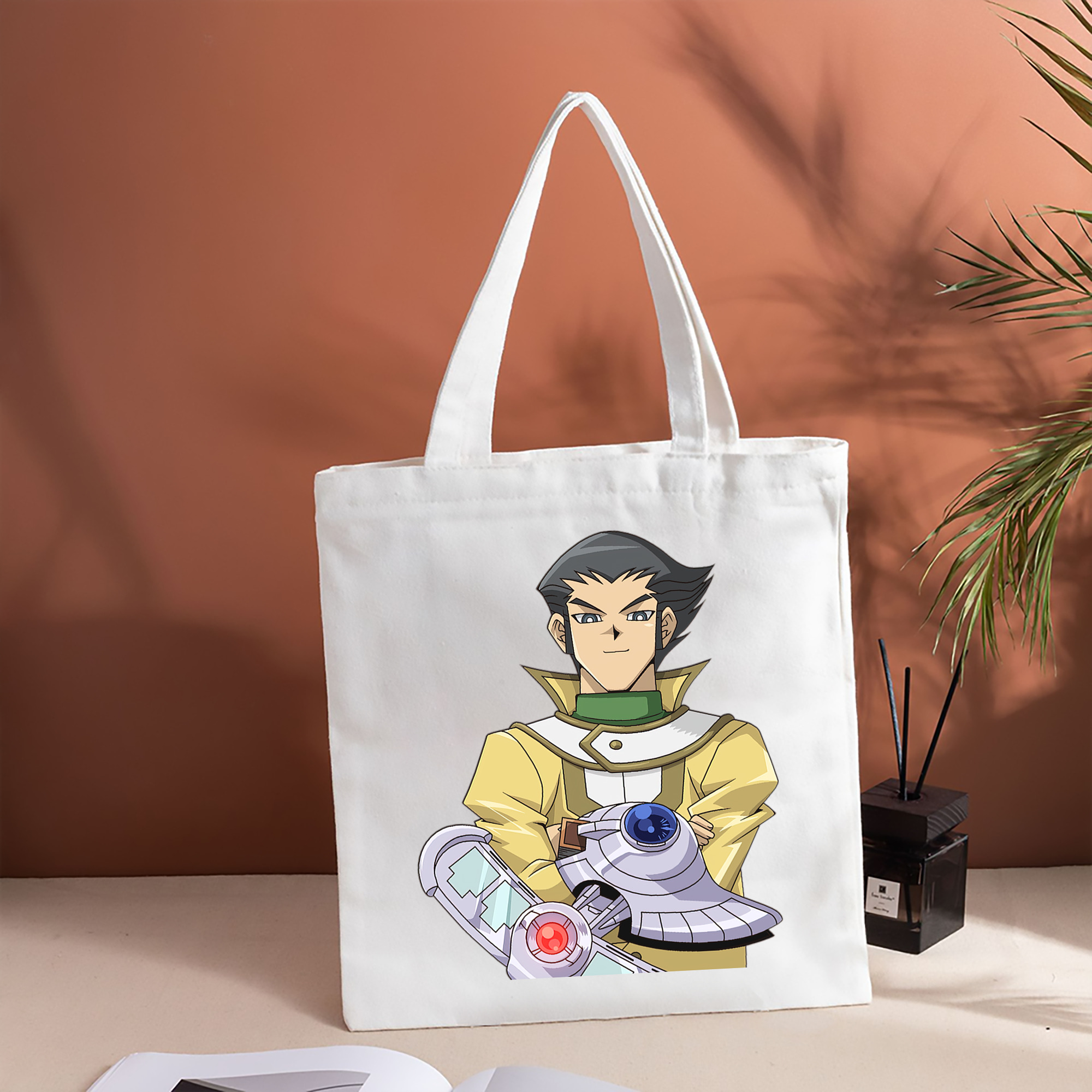 遊☆戯☆王 Yu-Gi-Oh! 縦型キャンバス生地手提げバッグ　トートバッグ