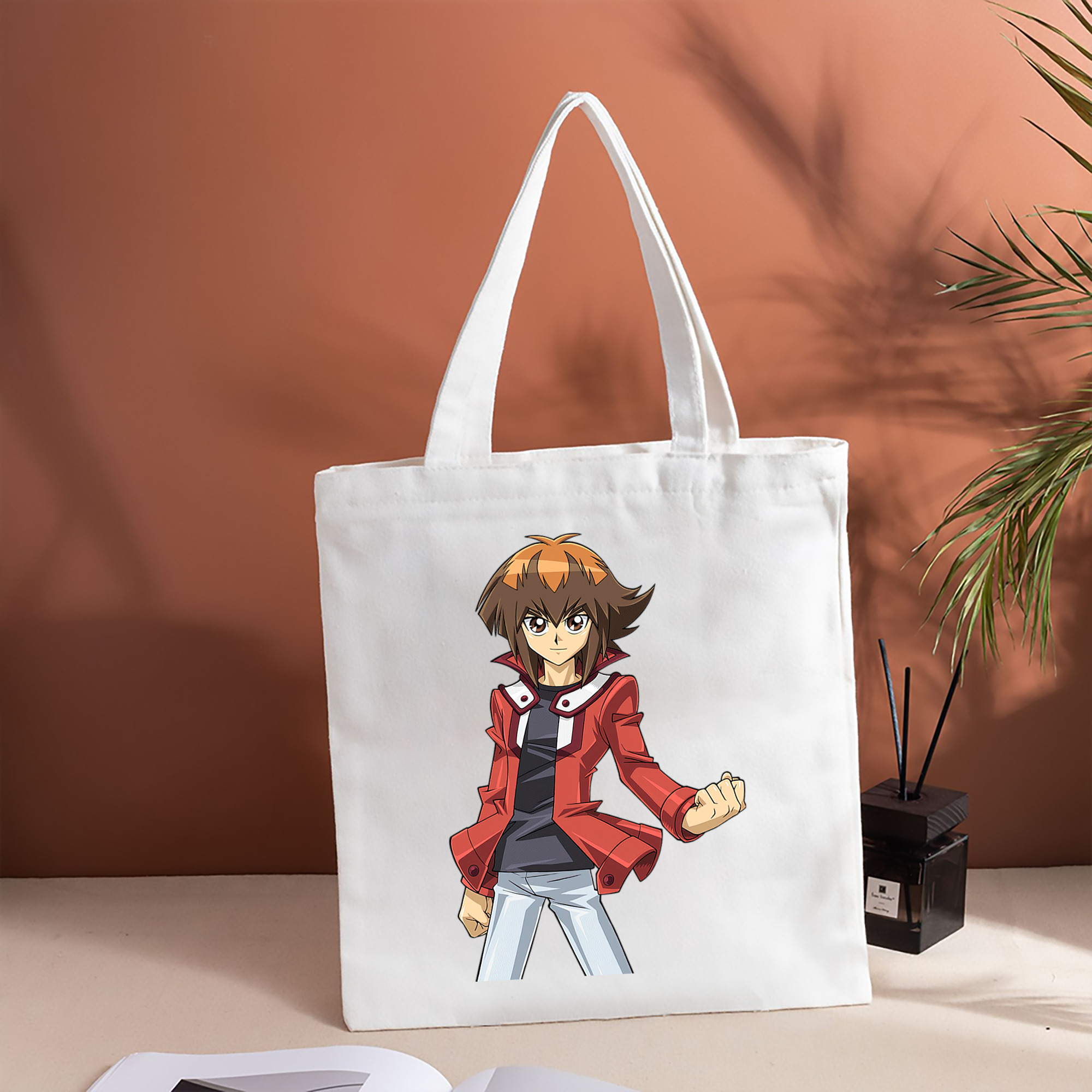 遊☆戯☆王 Yu-Gi-Oh! 縦型キャンバス生地手提げバッグ　トートバッグ