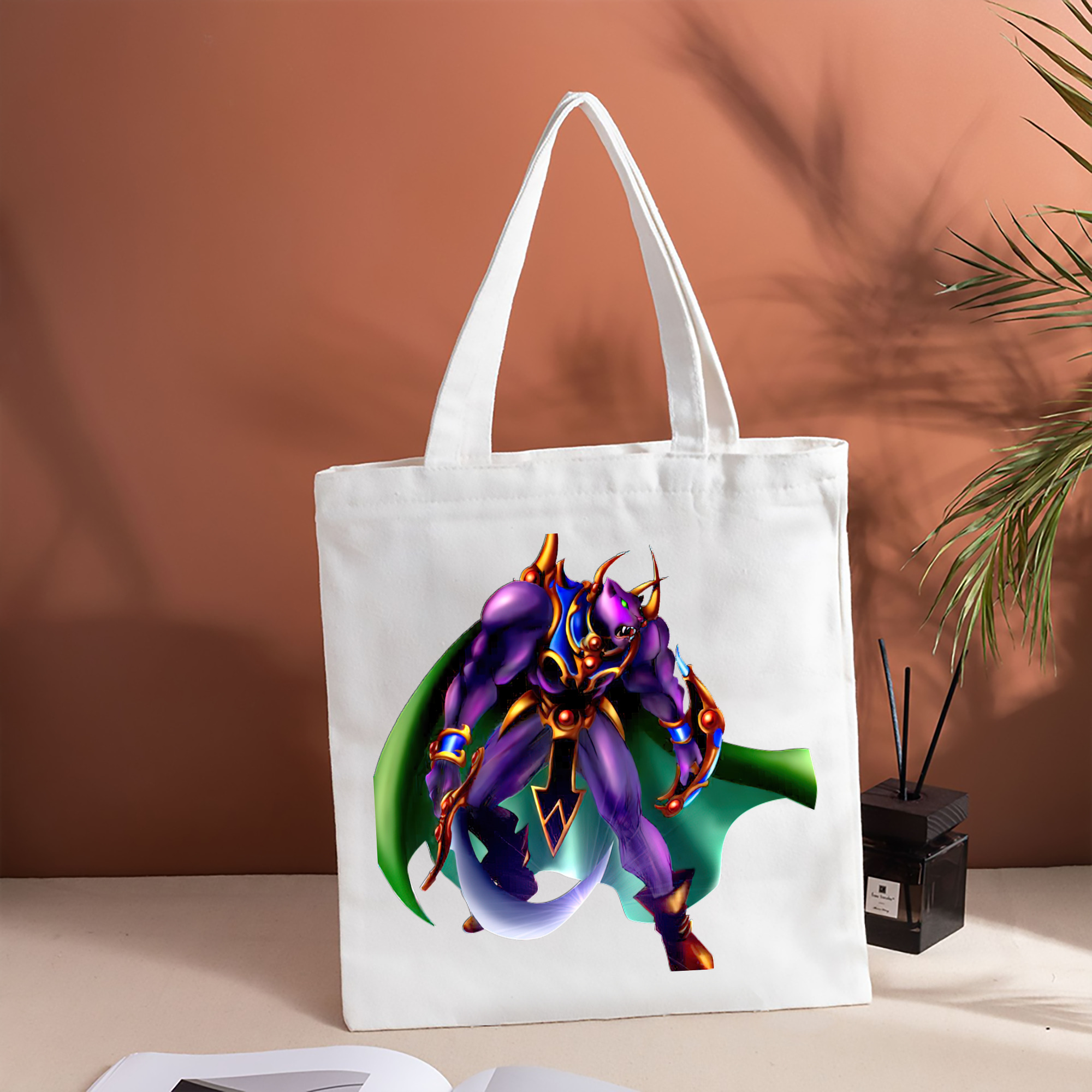 遊☆戯☆王 Yu-Gi-Oh! 縦型キャンバス生地手提げバッグ　トートバッグ