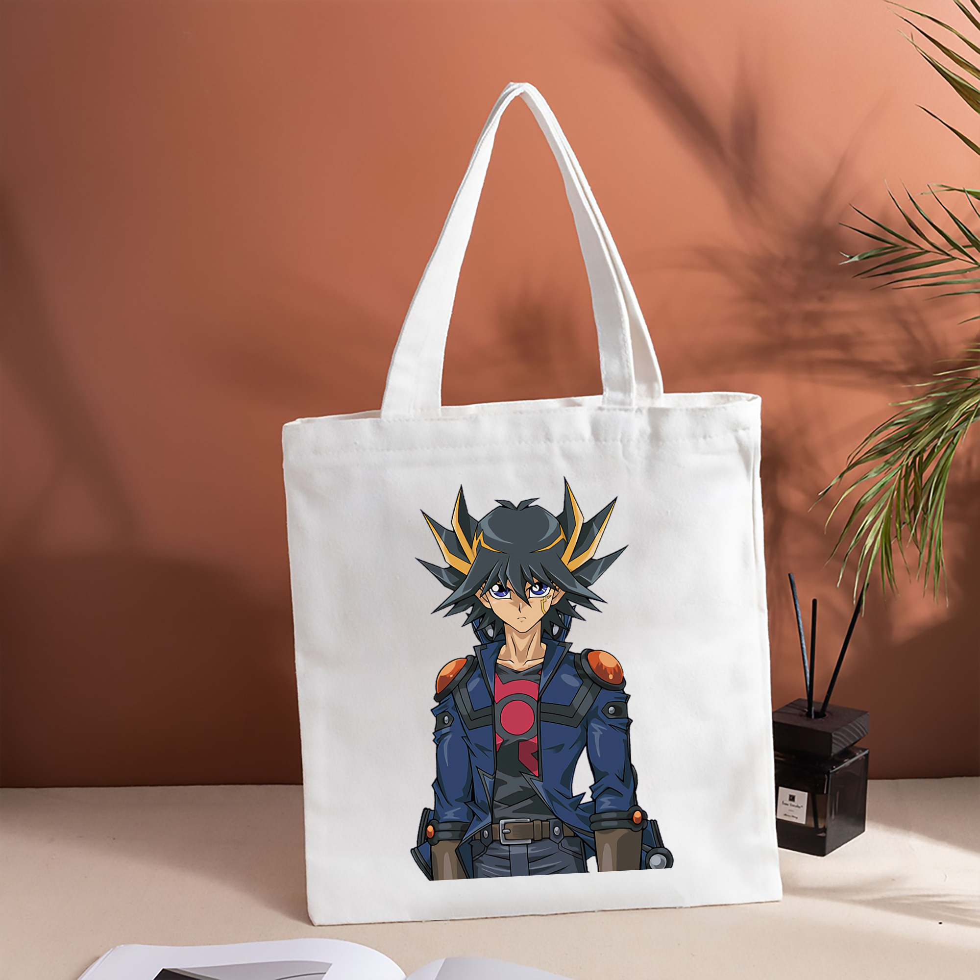 遊☆戯☆王 Yu-Gi-Oh! 縦型キャンバス生地手提げバッグ　トートバッグ