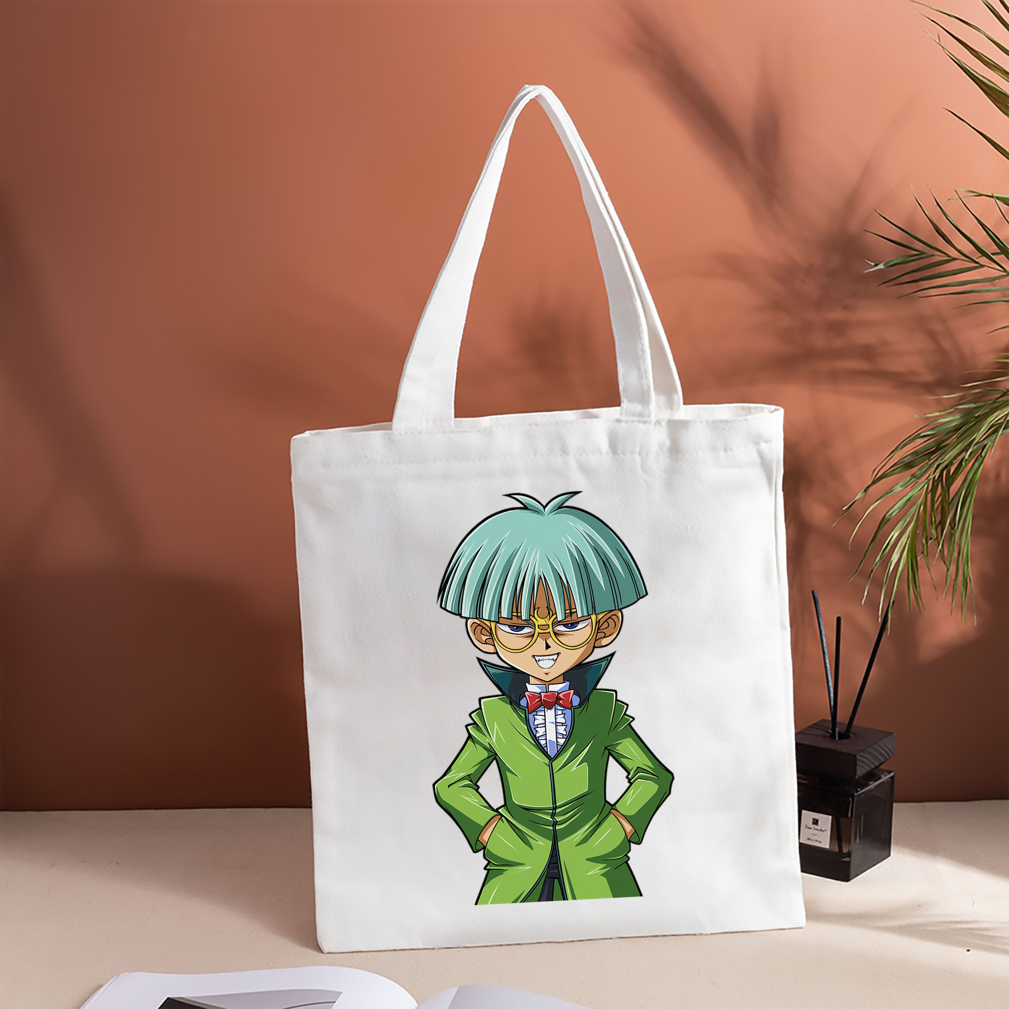 遊☆戯☆王 Yu-Gi-Oh! 縦型キャンバス生地手提げバッグ　トートバッグ