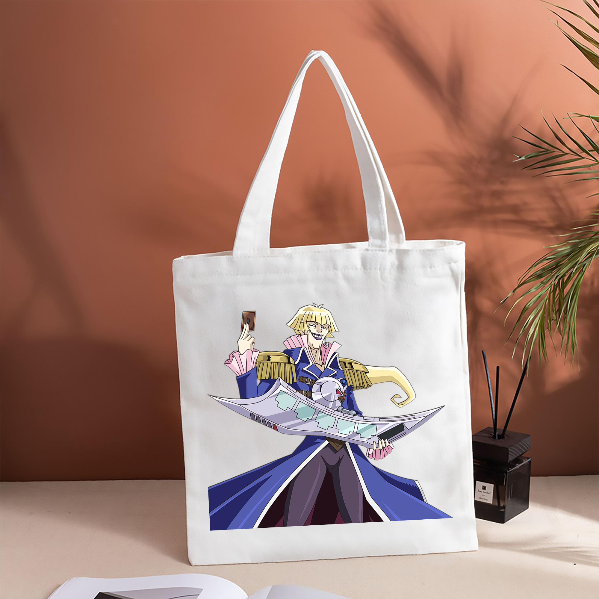 遊☆戯☆王 Yu-Gi-Oh! 縦型キャンバス生地手提げバッグ　トートバッグ