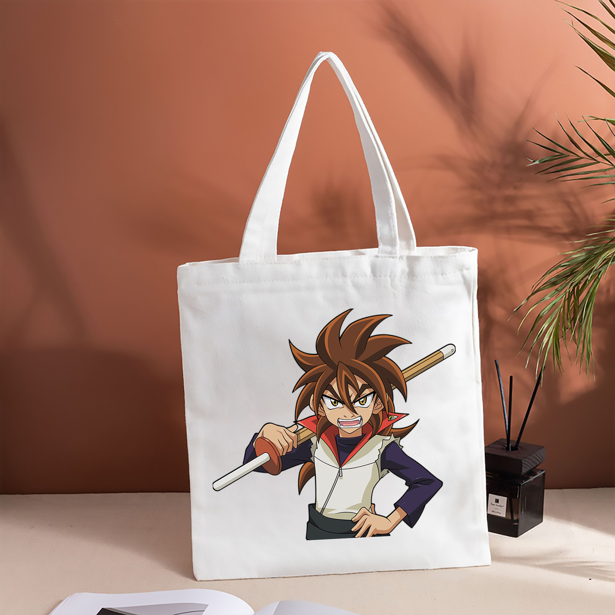 遊☆戯☆王 Yu-Gi-Oh! 縦型キャンバス生地手提げバッグ　トートバッグ