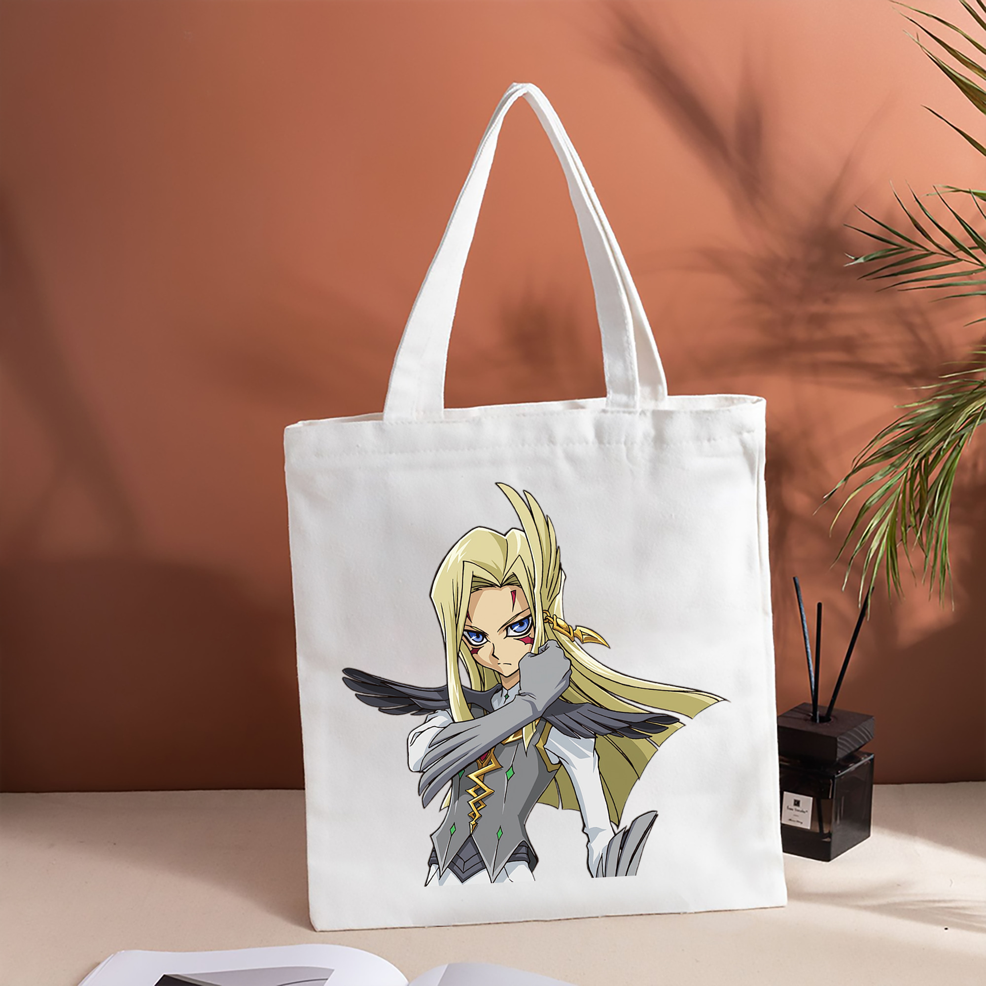 遊☆戯☆王 Yu-Gi-Oh! 縦型キャンバス生地手提げバッグ　トートバッグ