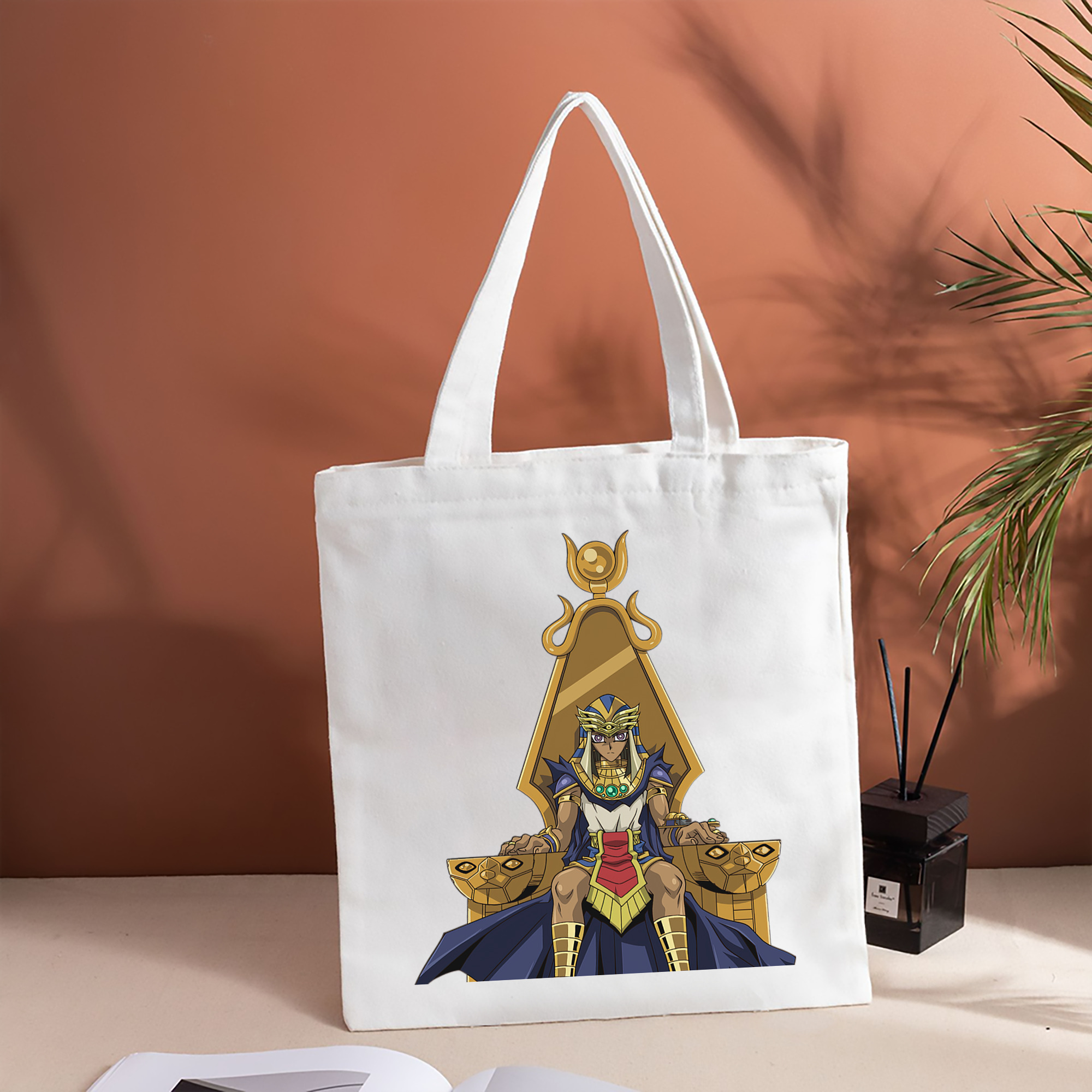 遊☆戯☆王 Yu-Gi-Oh! 縦型キャンバス生地手提げバッグ　トートバッグ