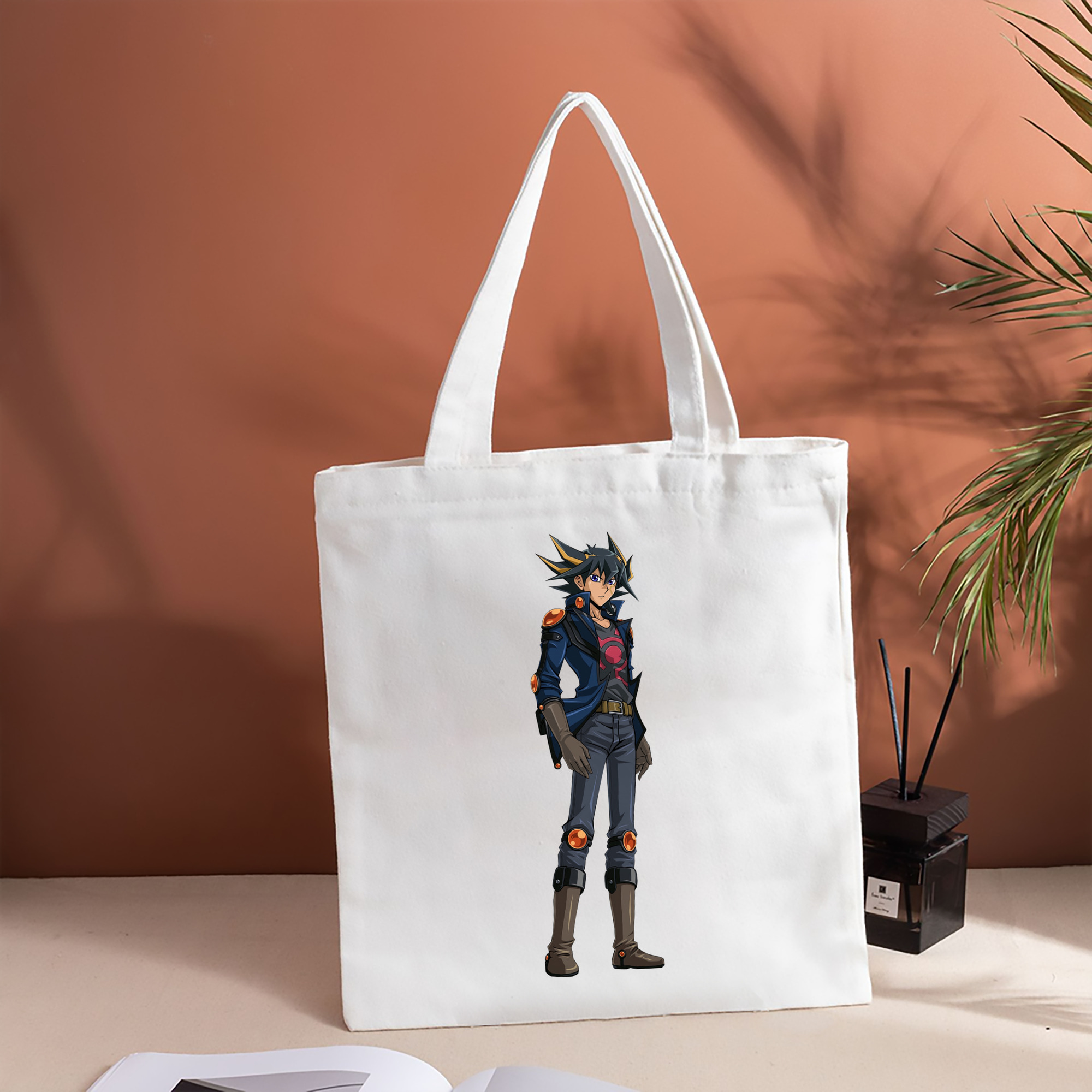 遊☆戯☆王 Yu-Gi-Oh! 縦型キャンバス生地手提げバッグ　トートバッグ