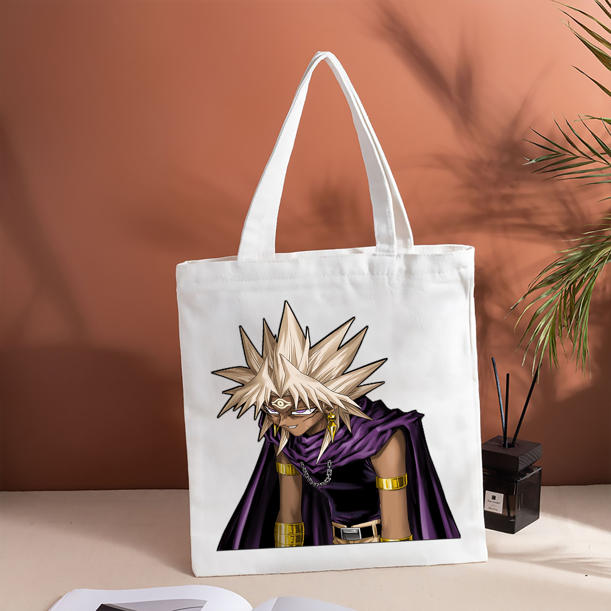 遊☆戯☆王 Yu-Gi-Oh! 縦型キャンバス生地手提げバッグ　トートバッグ