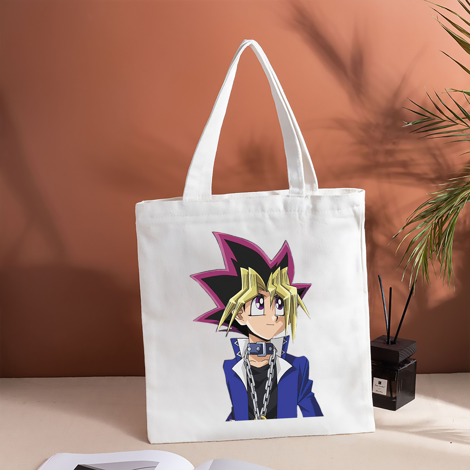 遊☆戯☆王 Yu-Gi-Oh! 縦型キャンバス生地手提げバッグ　トートバッグ
