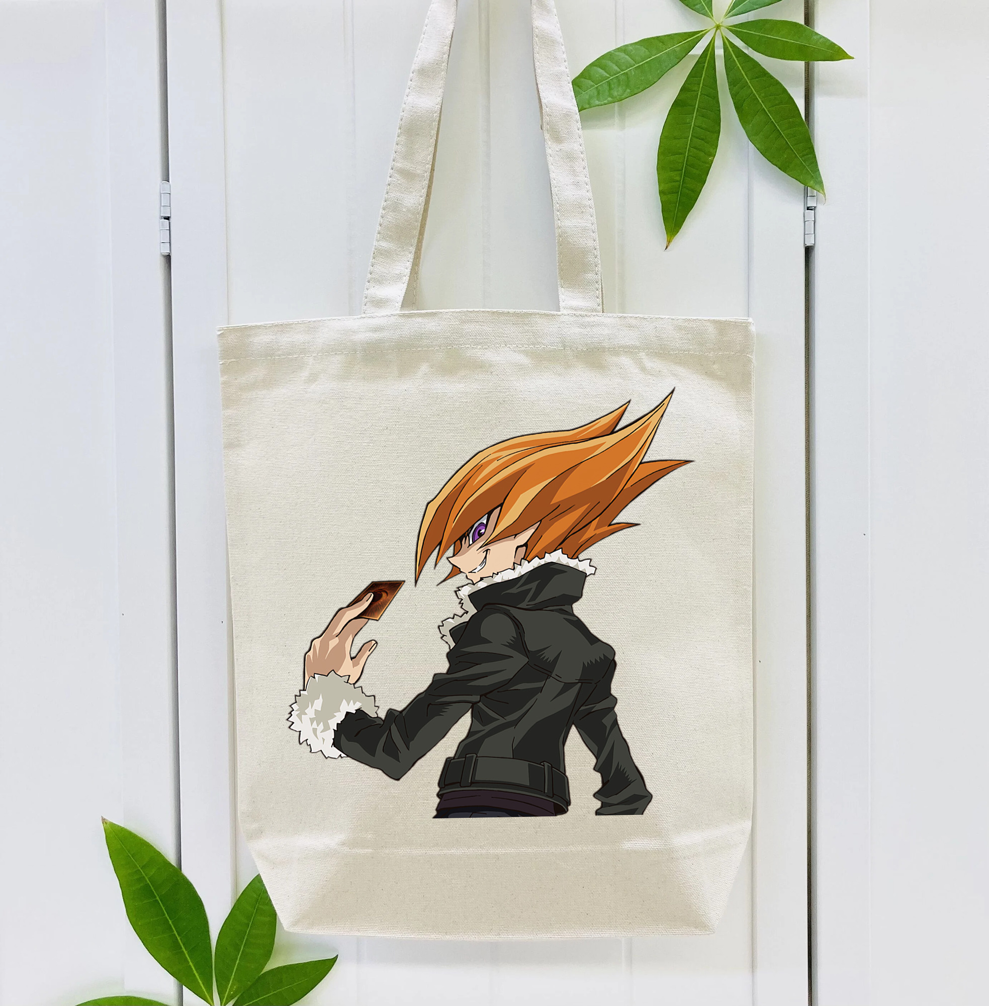 遊☆戯☆王 Yu-Gi-Oh! 縦型キャンバス生地手提げバッグ　トートバッグ