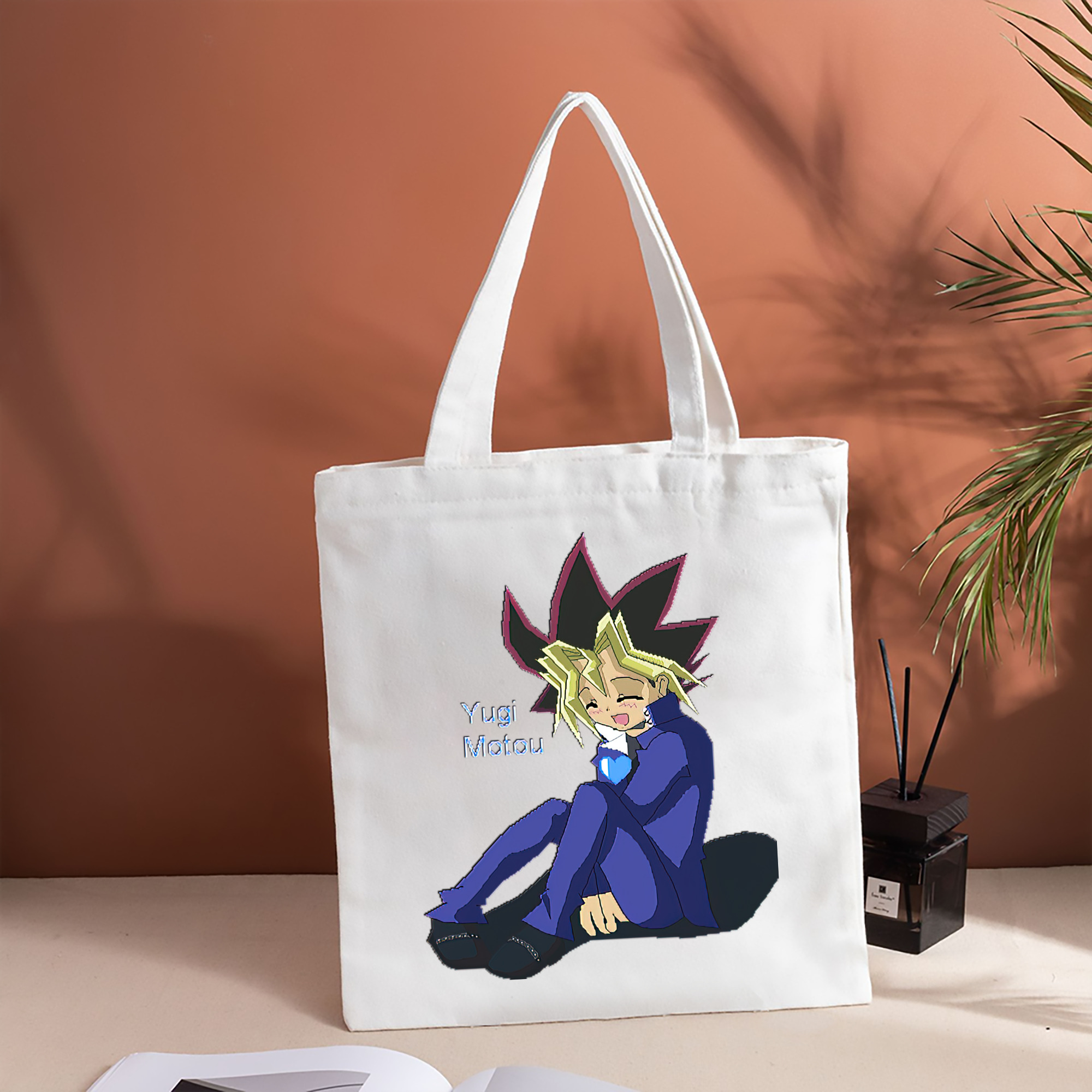 遊☆戯☆王 Yu-Gi-Oh! 縦型キャンバス生地手提げバッグ　トートバッグ