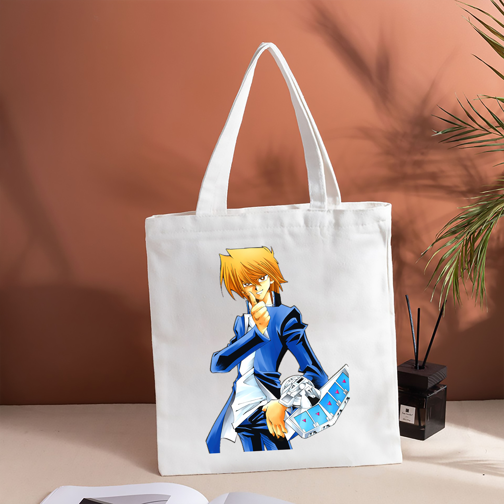 遊☆戯☆王 Yu-Gi-Oh! 縦型キャンバス生地手提げバッグ　トートバッグ