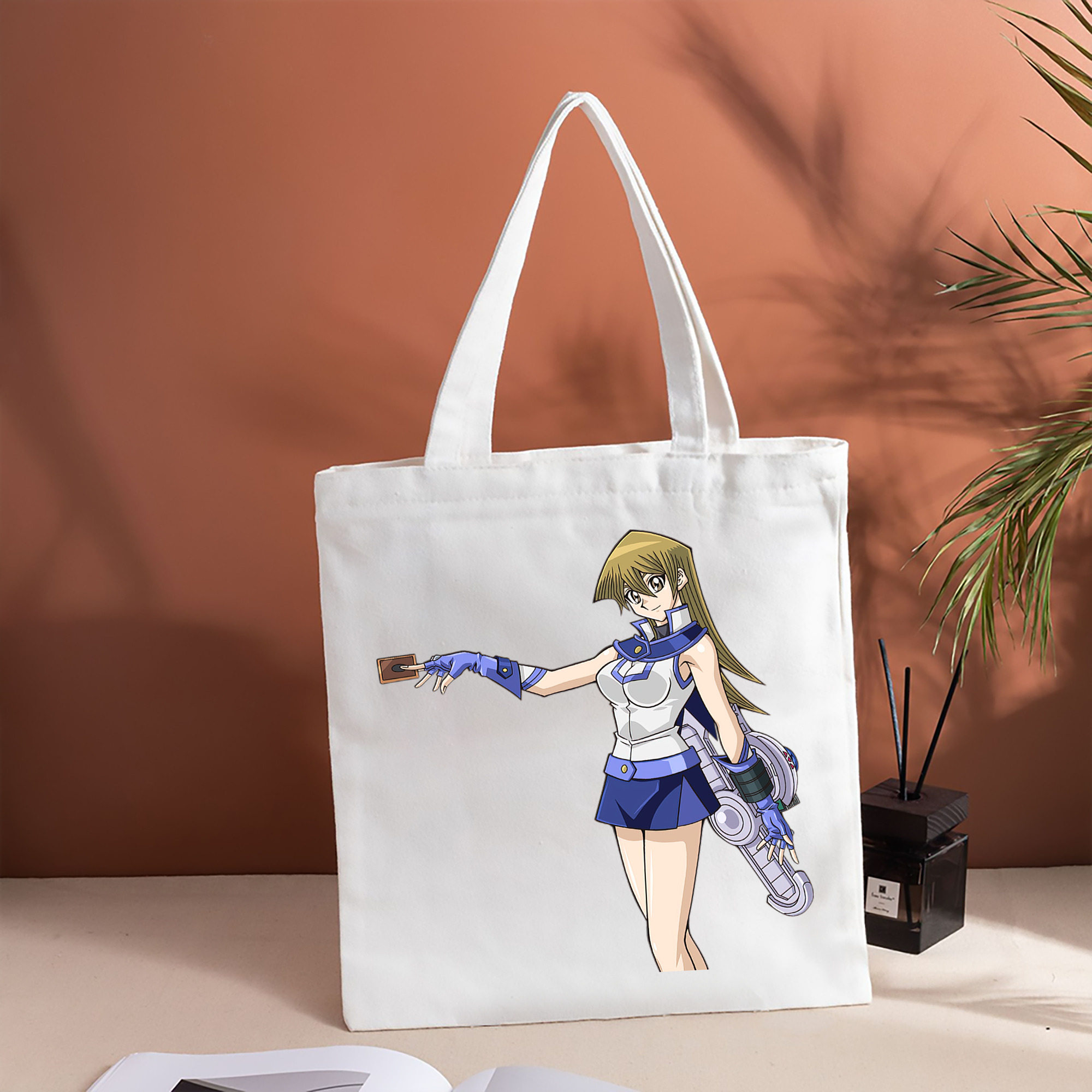 遊☆戯☆王 Yu-Gi-Oh! 縦型キャンバス生地手提げバッグ　トートバッグ
