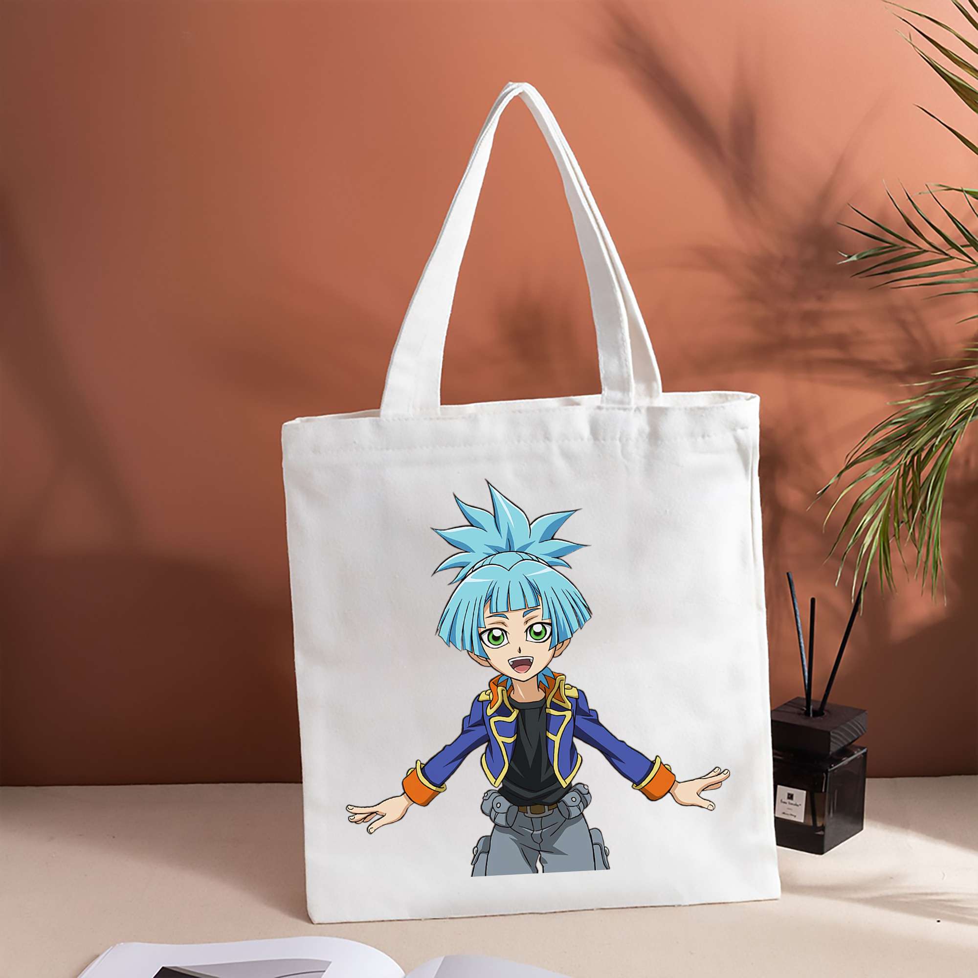 遊☆戯☆王 Yu-Gi-Oh! 縦型キャンバス生地手提げバッグ　トートバッグ
